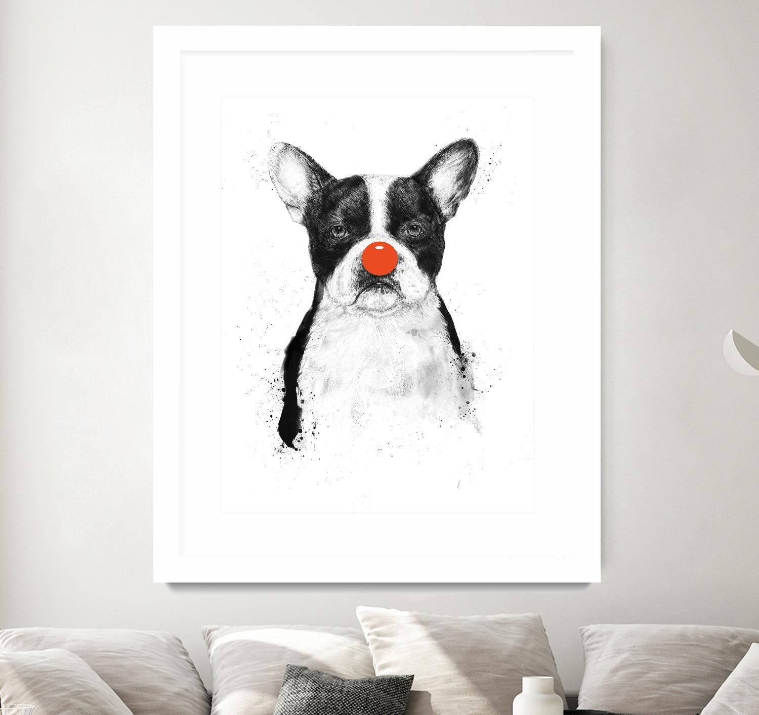 I'm Not Your Clown by Balazs Solti on GIANT ART - white animals