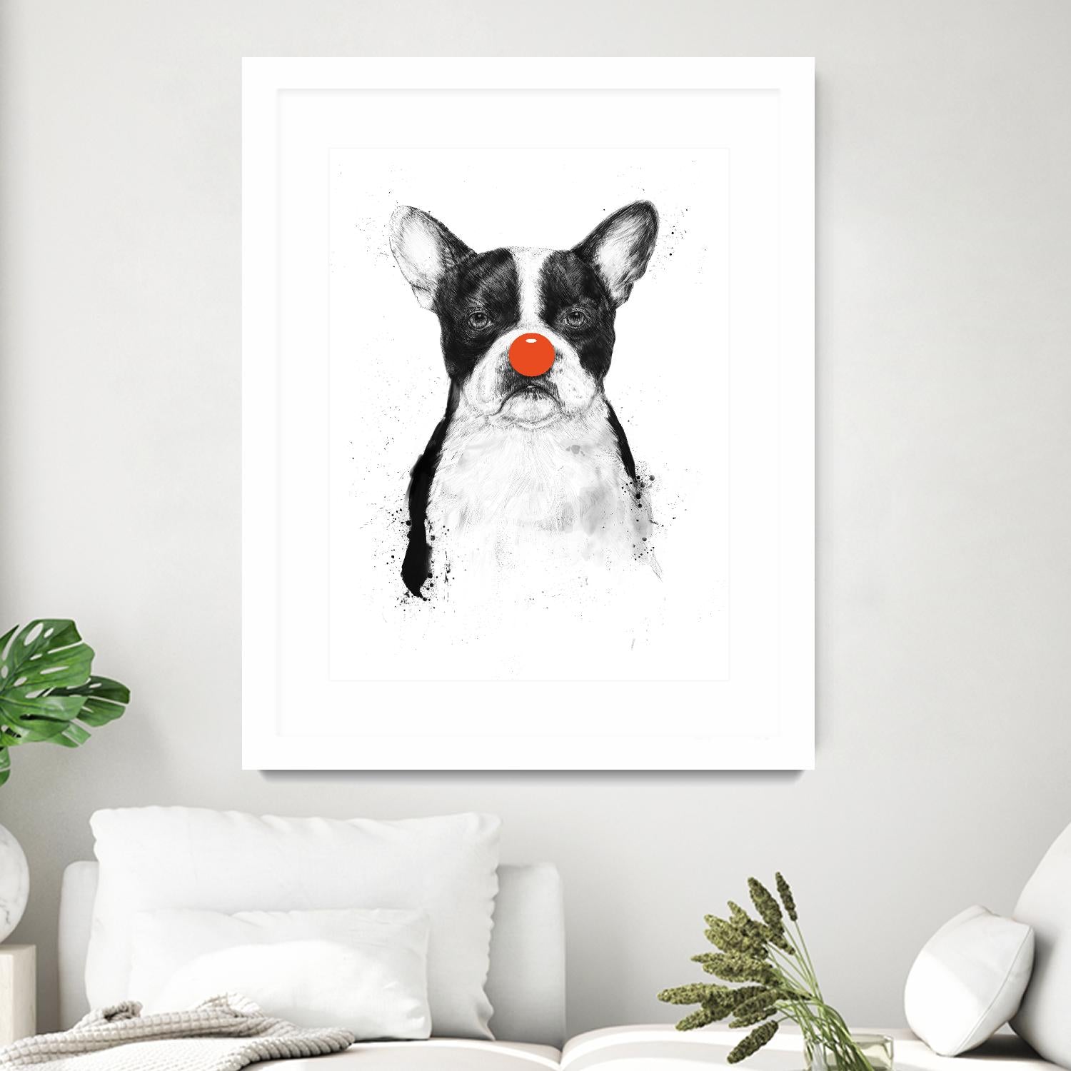 I'm Not Your Clown by Balazs Solti on GIANT ART - white animals