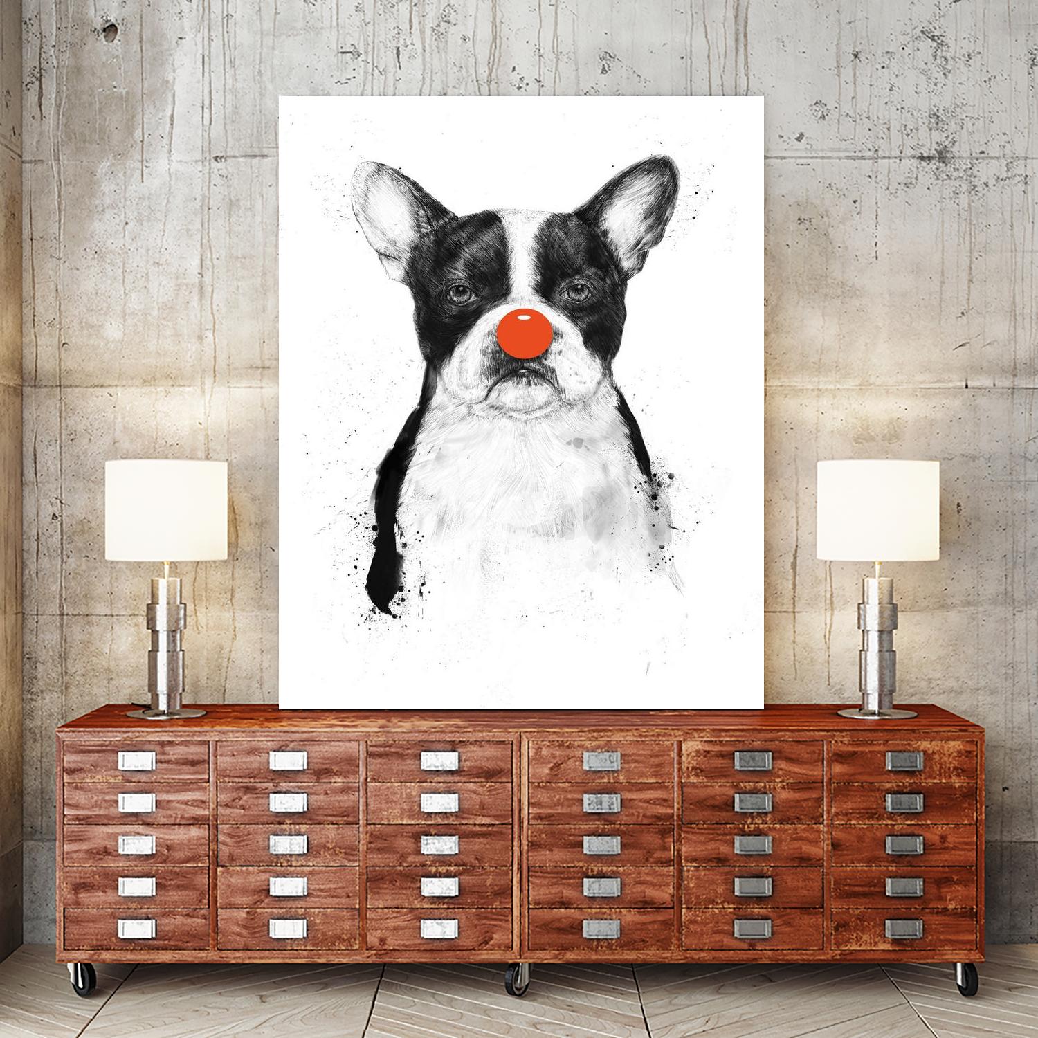 I'm Not Your Clown by Balazs Solti on GIANT ART - white animals