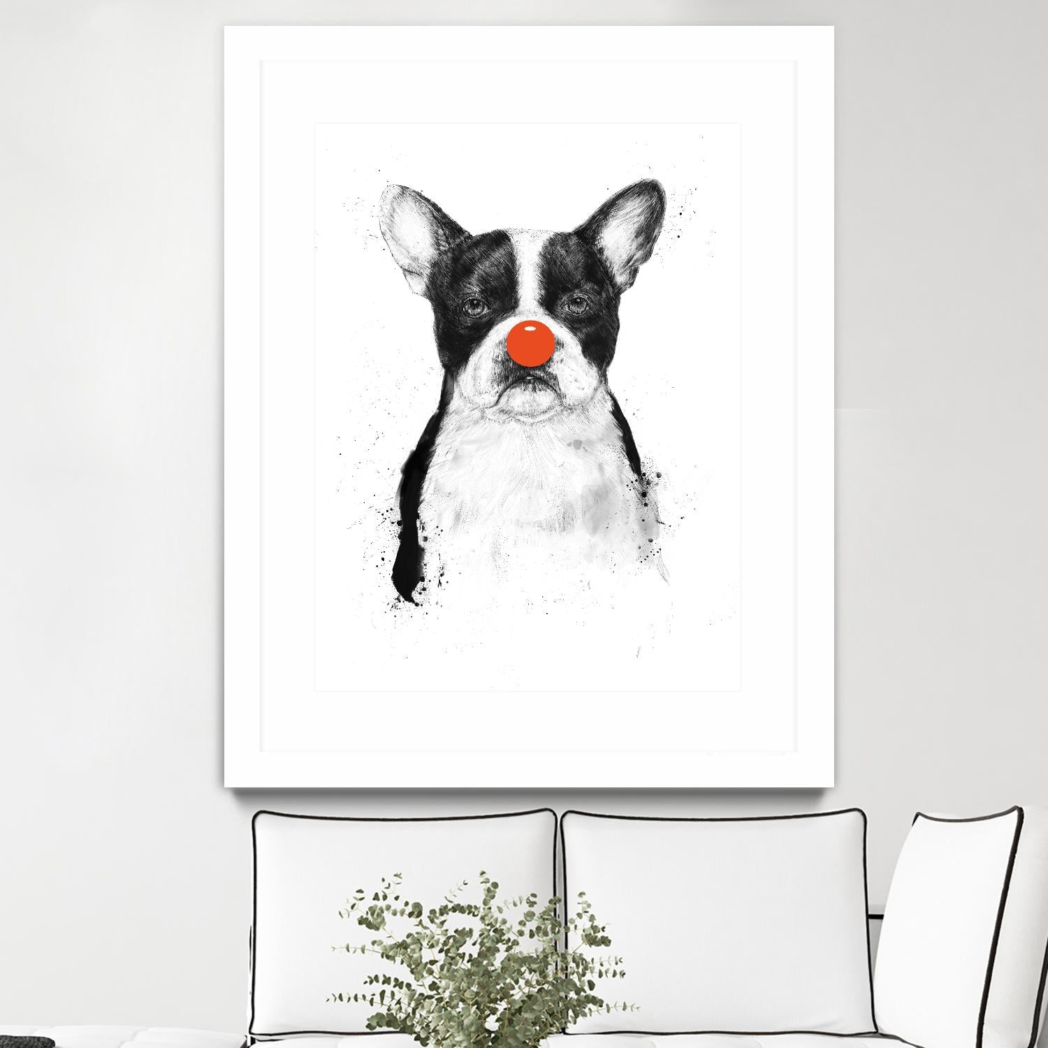 I'm Not Your Clown by Balazs Solti on GIANT ART - white animals