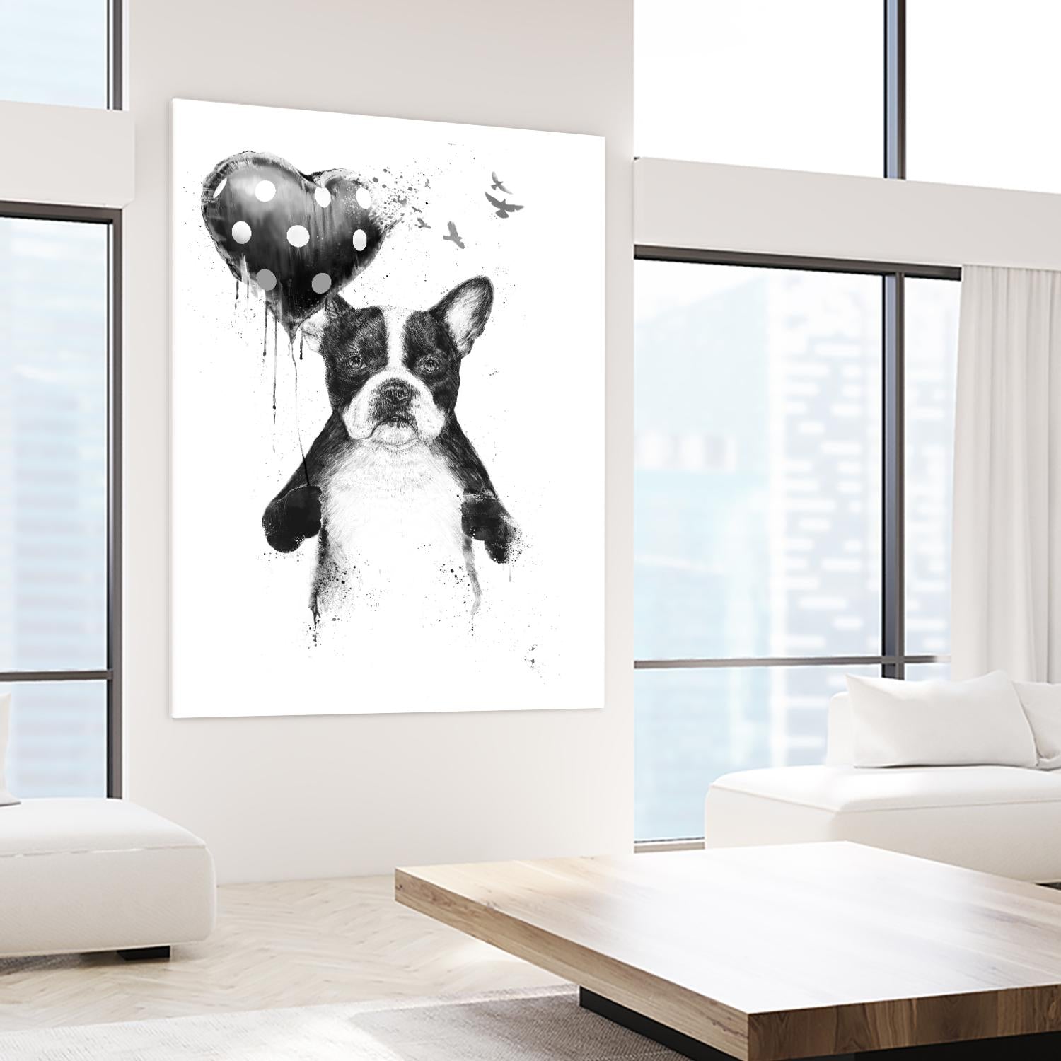 My Heart Goes Boom by Balazs Solti on GIANT ART - white animals