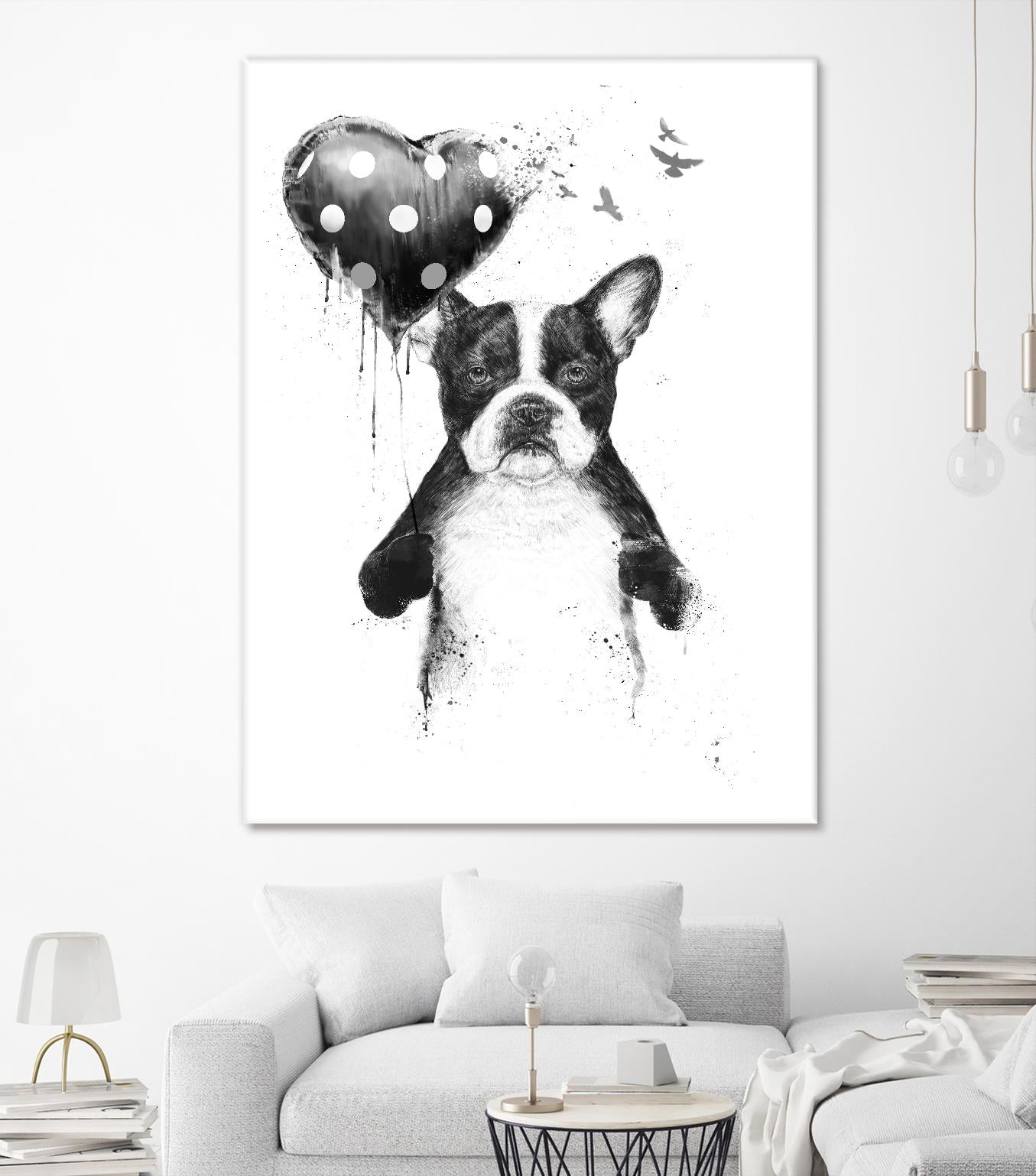 My Heart Goes Boom by Balazs Solti on GIANT ART - white animals