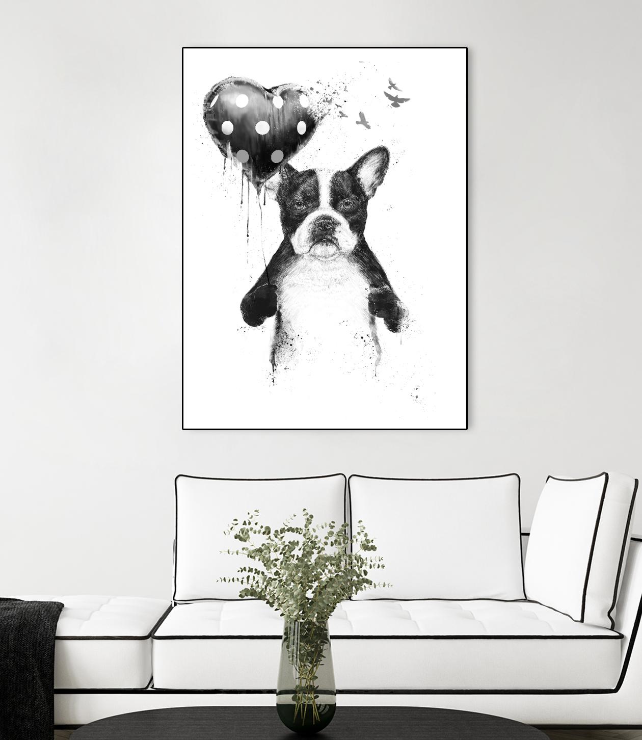 My Heart Goes Boom by Balazs Solti on GIANT ART - white animals