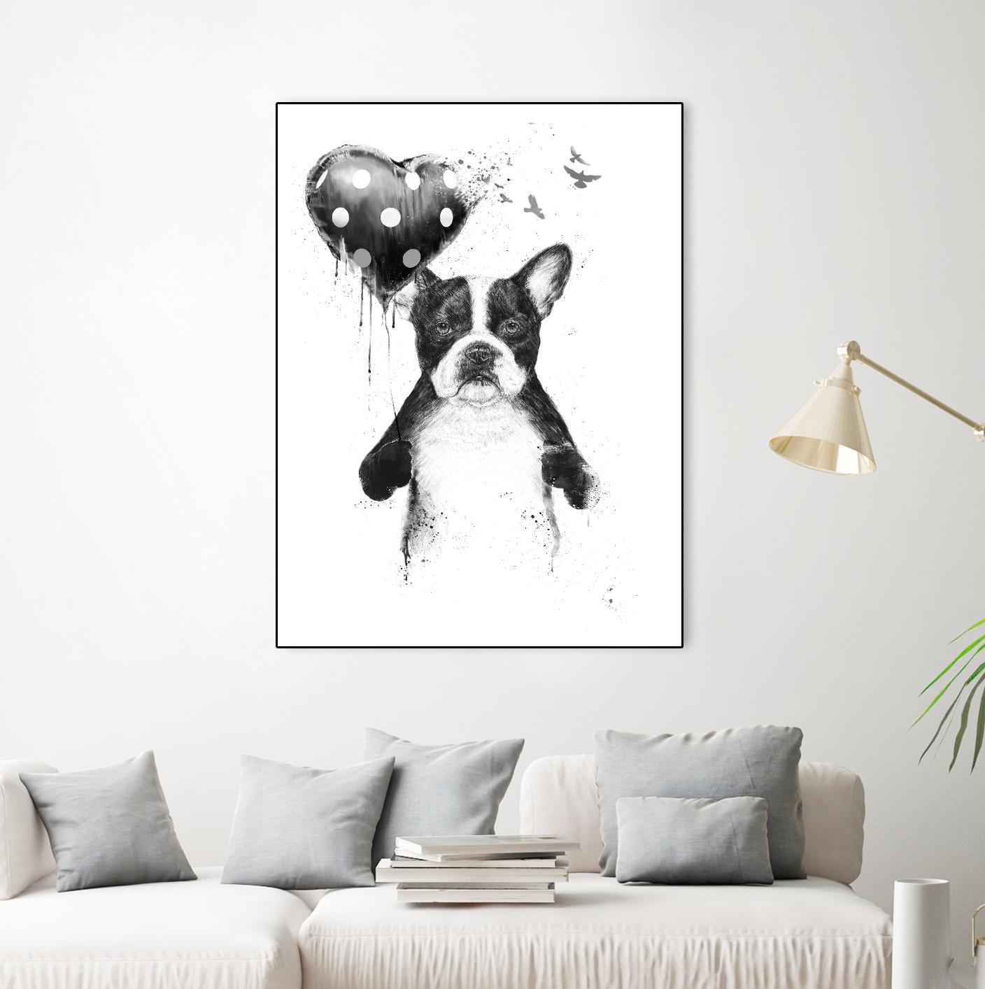 My Heart Goes Boom by Balazs Solti on GIANT ART - white animals