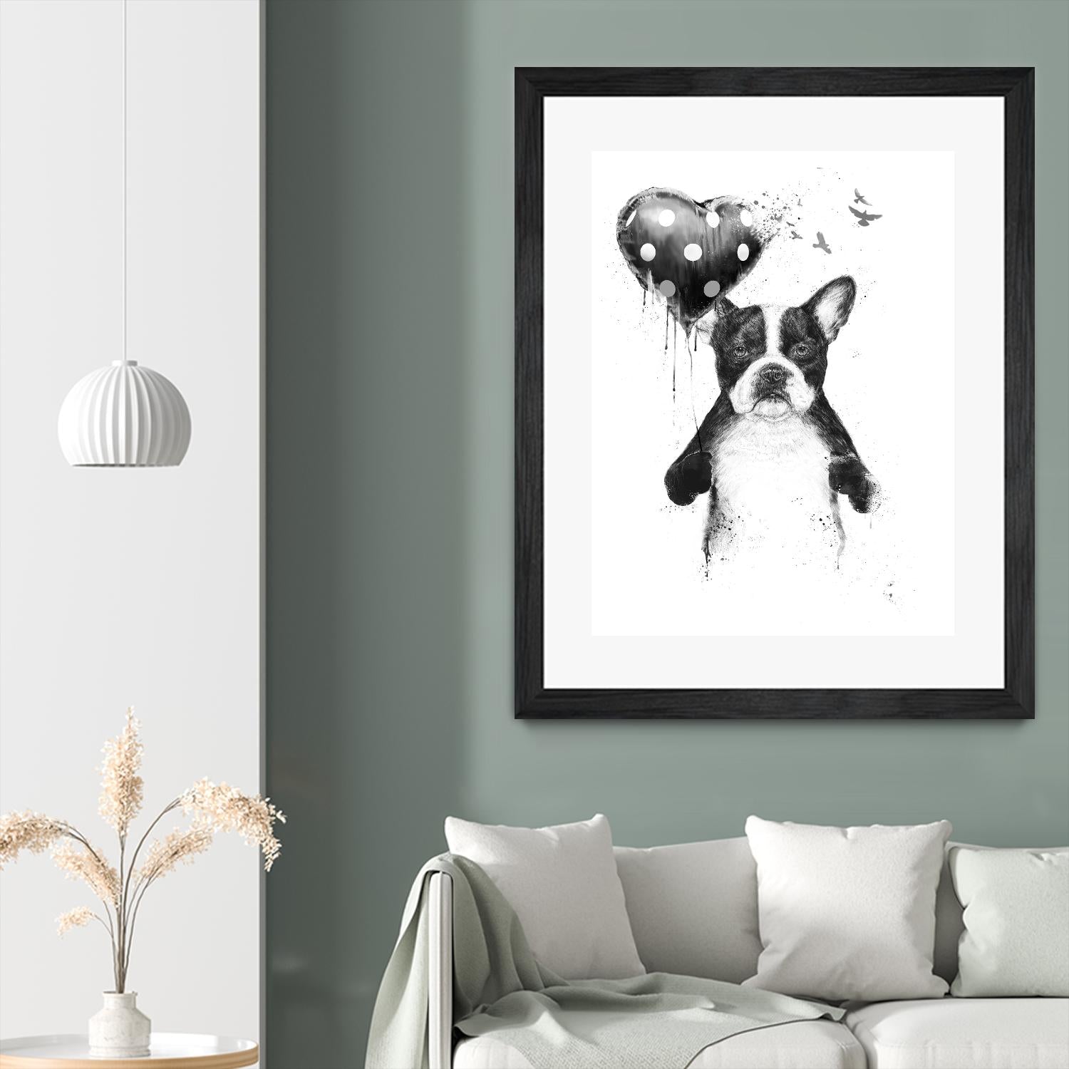 My Heart Goes Boom by Balazs Solti on GIANT ART - white animals