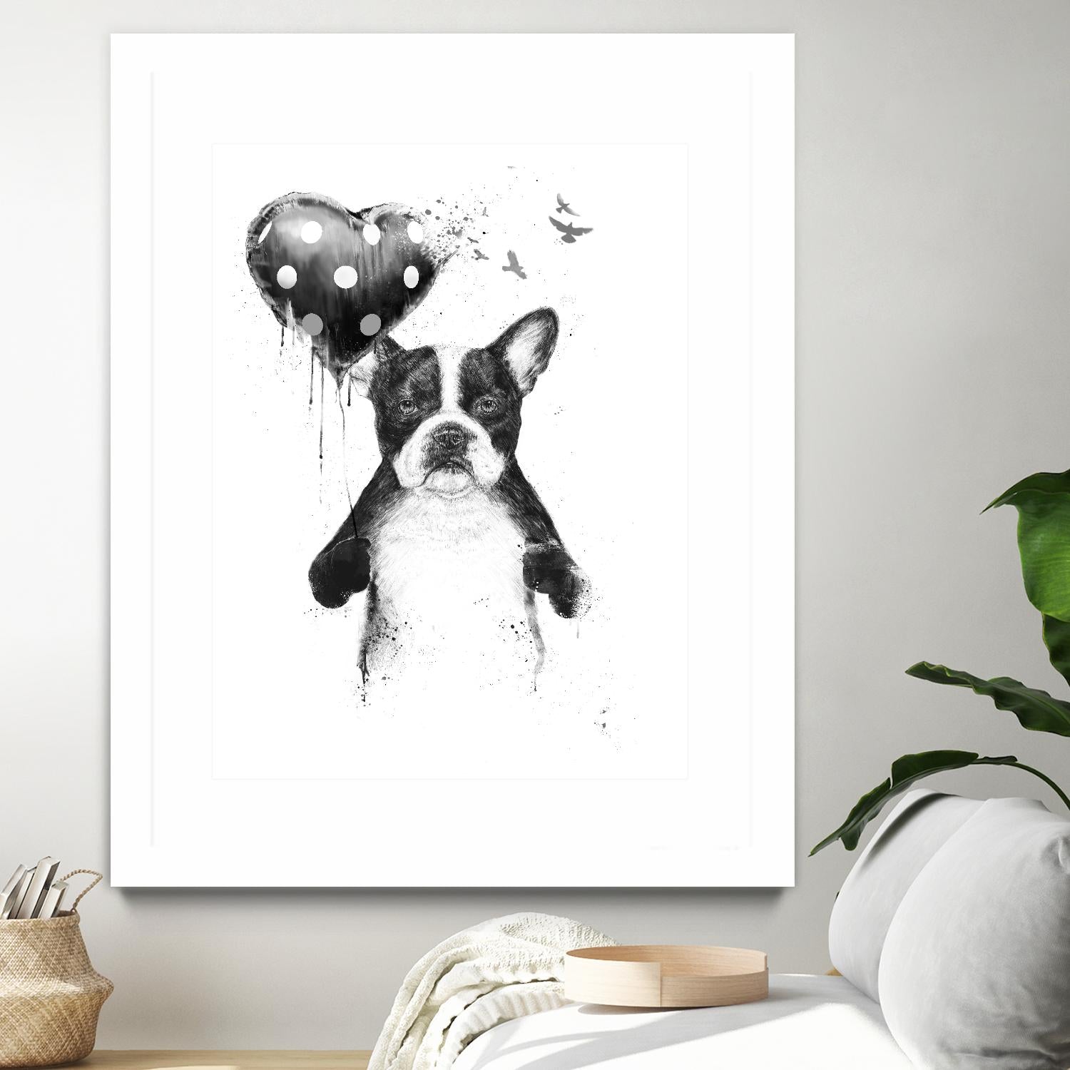 My Heart Goes Boom by Balazs Solti on GIANT ART - white animals