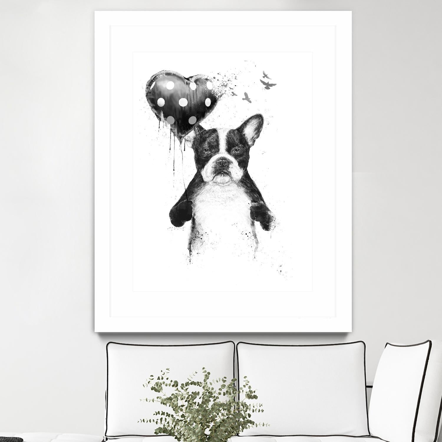 My Heart Goes Boom by Balazs Solti on GIANT ART - white animals