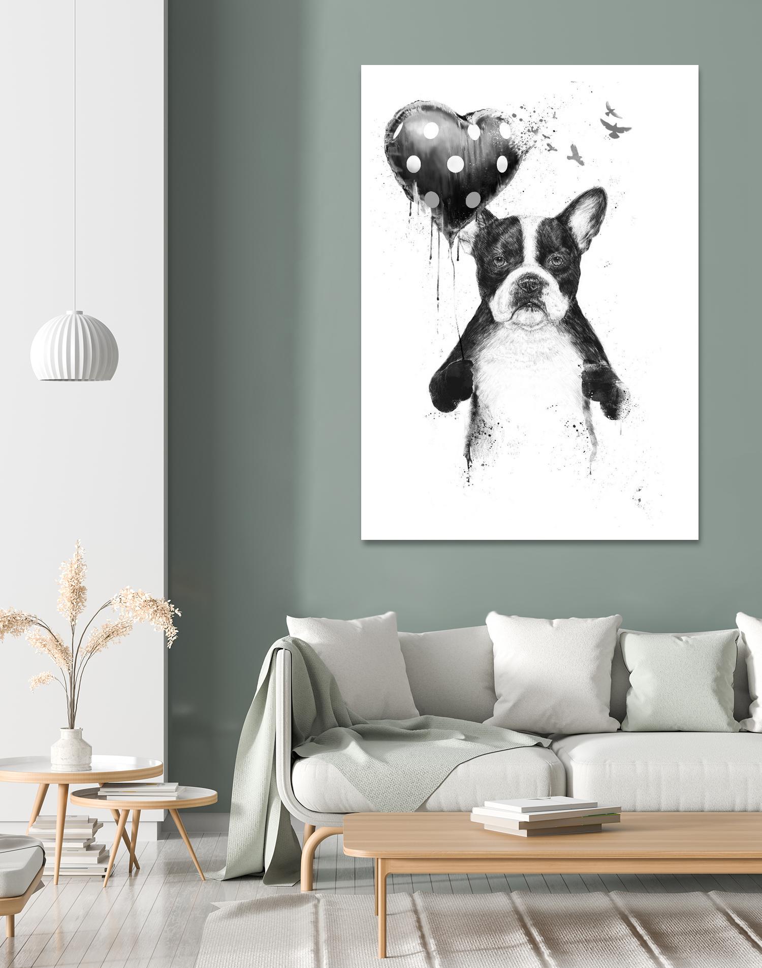 My Heart Goes Boom by Balazs Solti on GIANT ART - white animals