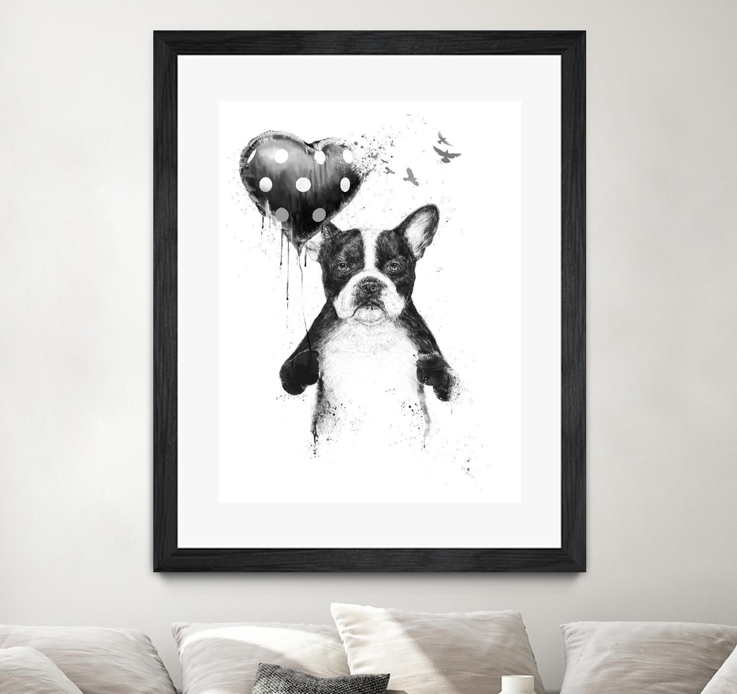 My Heart Goes Boom by Balazs Solti on GIANT ART - white animals