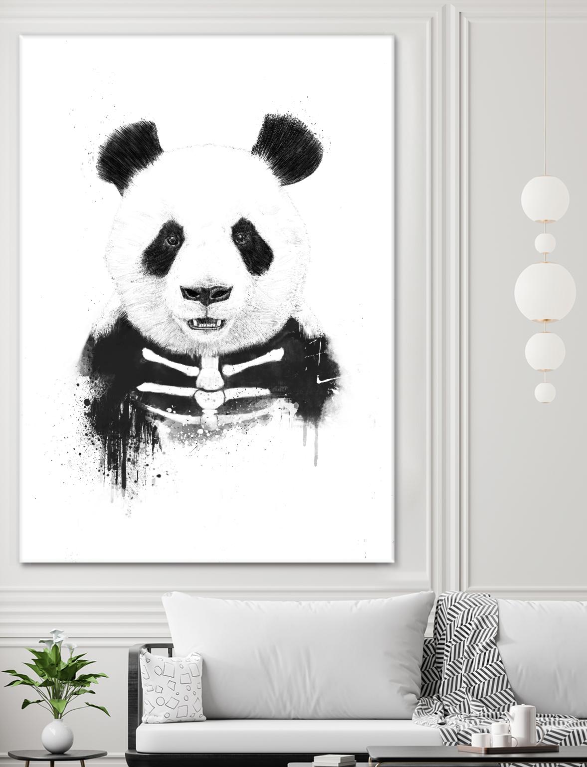 Zombie Panda by Balazs Solti on GIANT ART - white animals