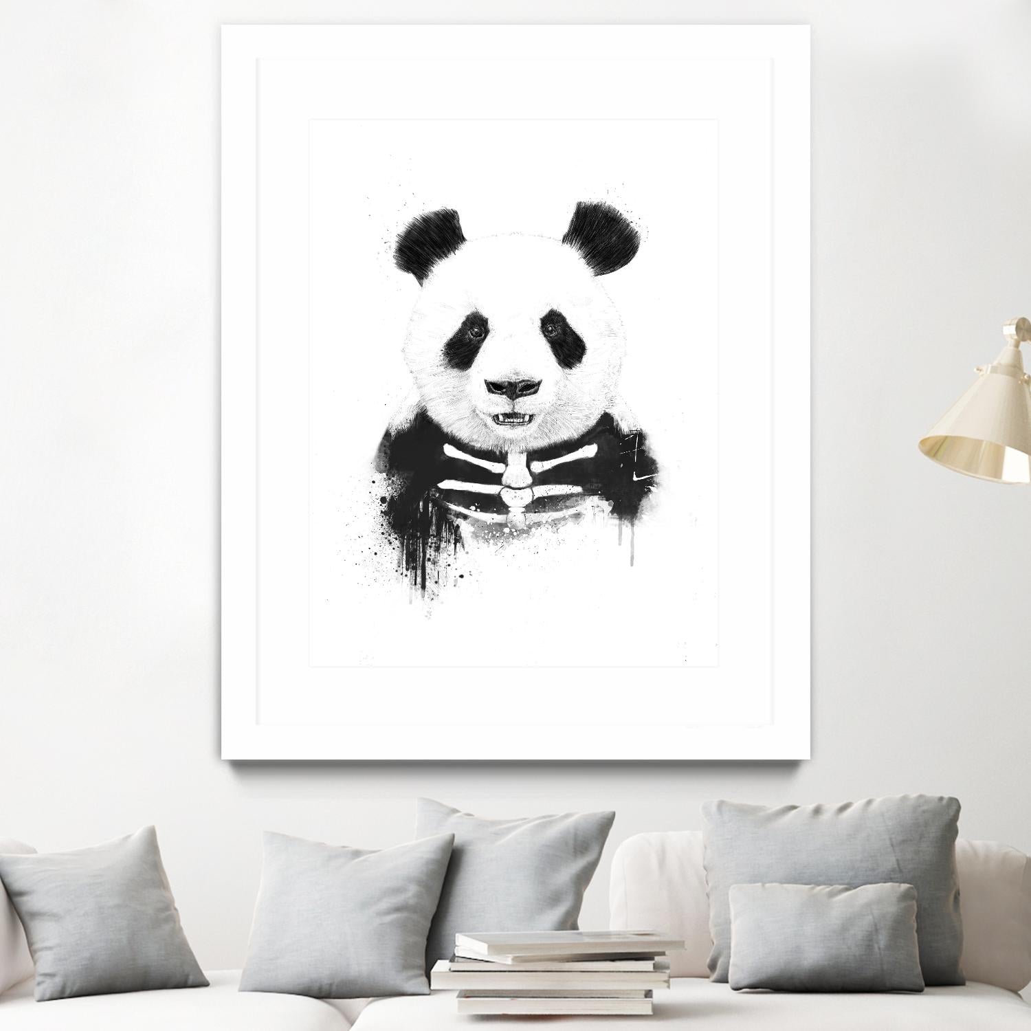 Zombie Panda by Balazs Solti on GIANT ART - white animals