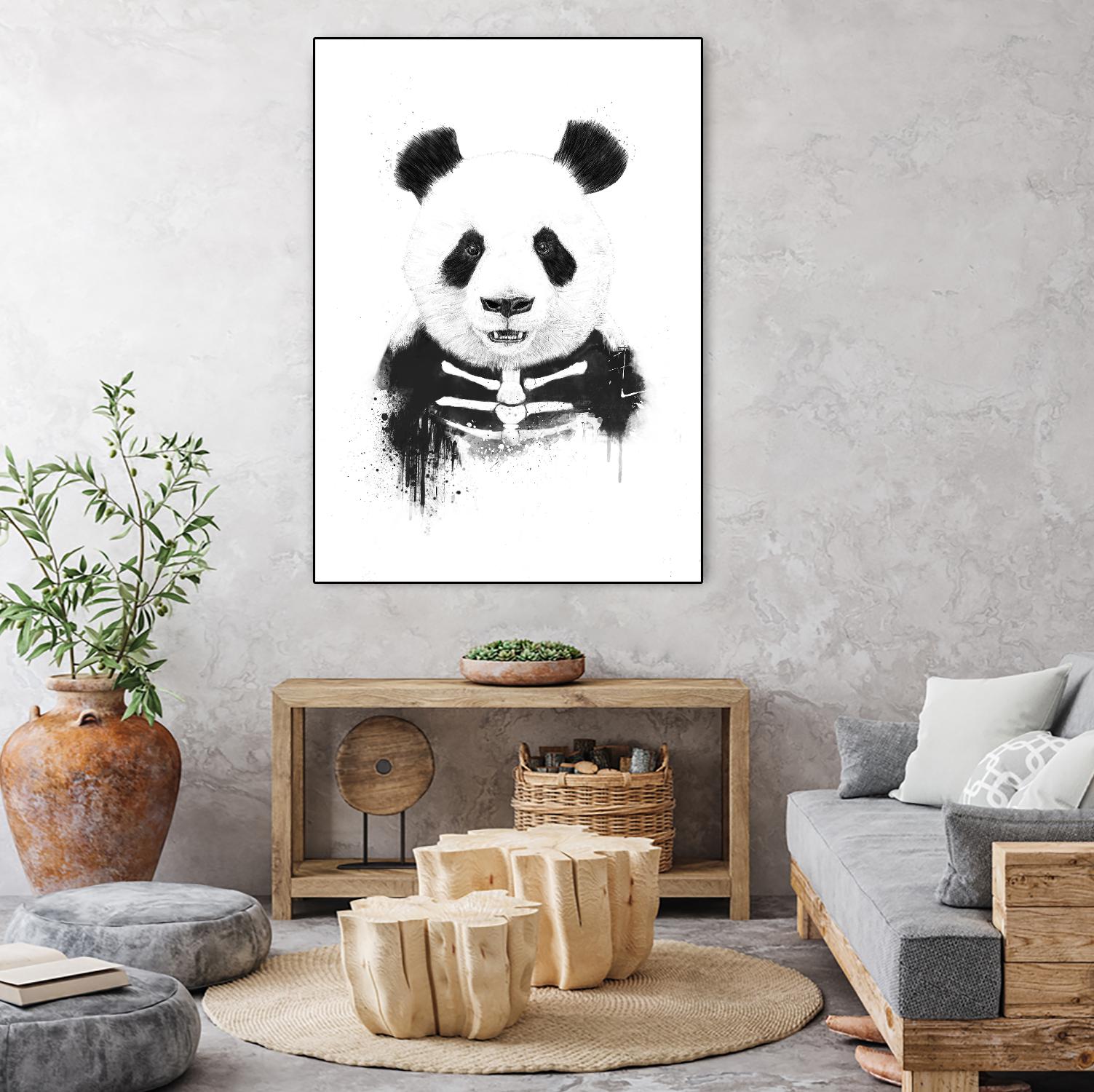 Zombie Panda by Balazs Solti on GIANT ART - white animals