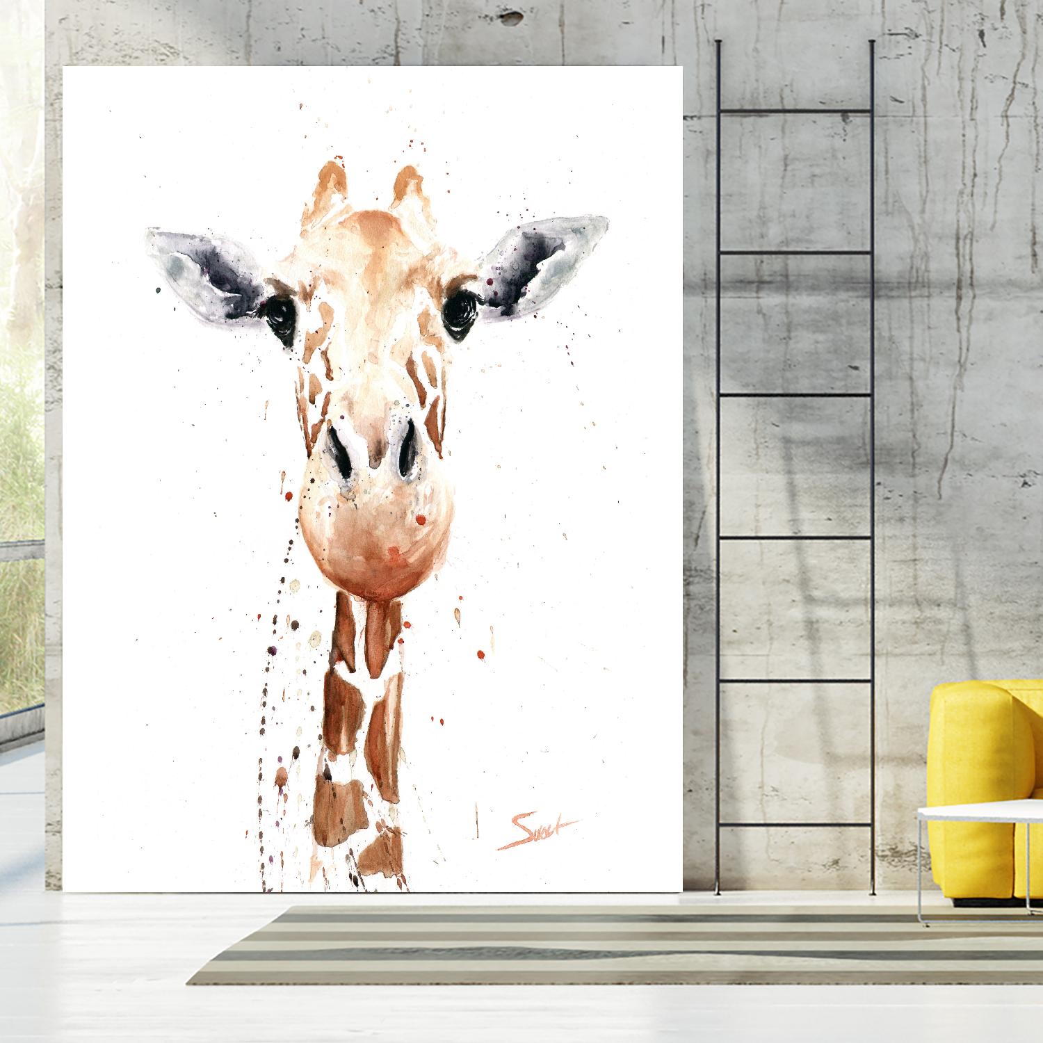 Giraffe Watercolor by Eric Sweet on GIANT ART - multicolor animals; contemporary