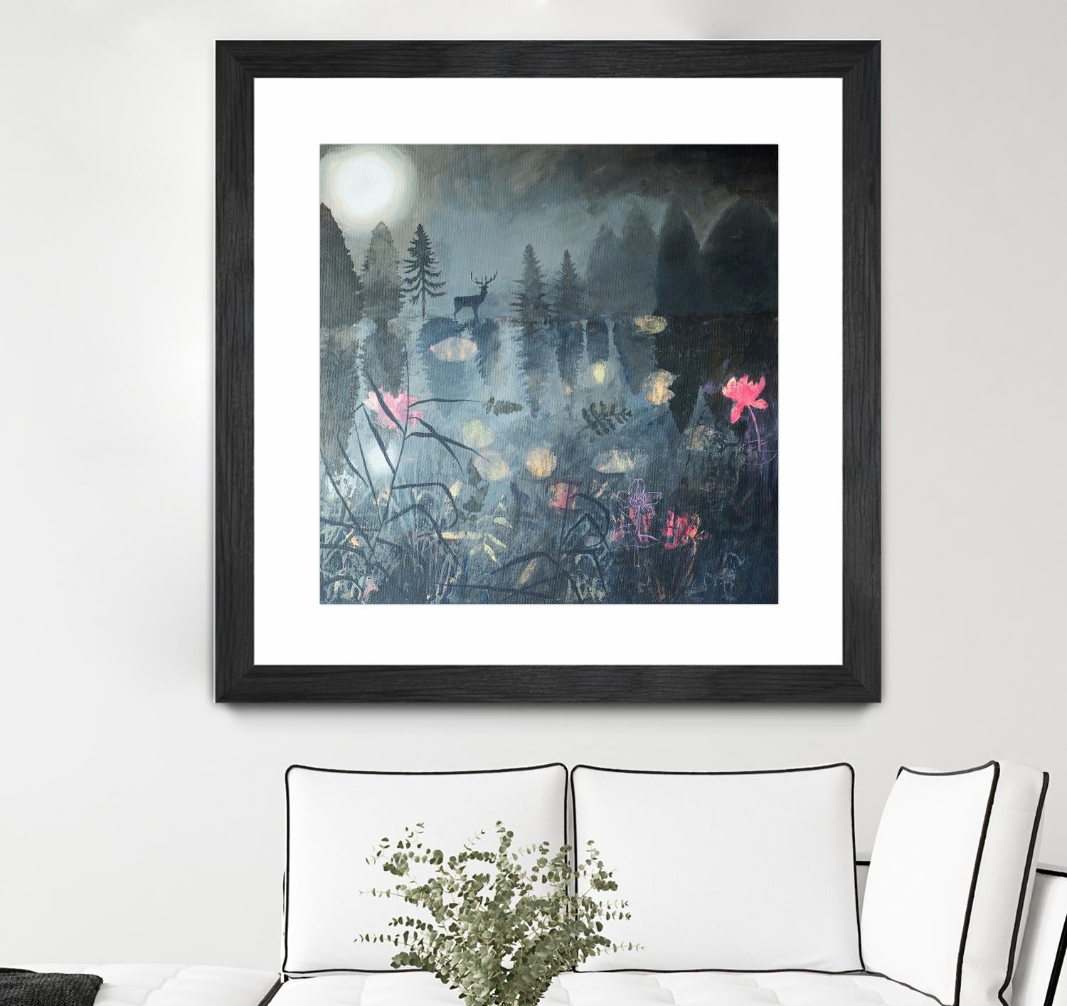 Moonlit Moment by Dawn Stacey on GIANT ART - multicolor contemporary; animals; landscapes