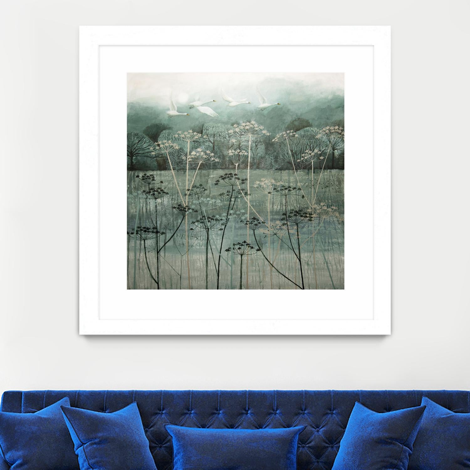 Swans Flying High by Dawn Stacey on GIANT ART - multicolor contemporary