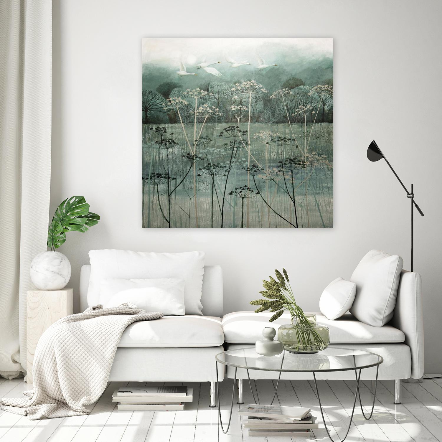 Swans Flying High by Dawn Stacey on GIANT ART - multicolor contemporary