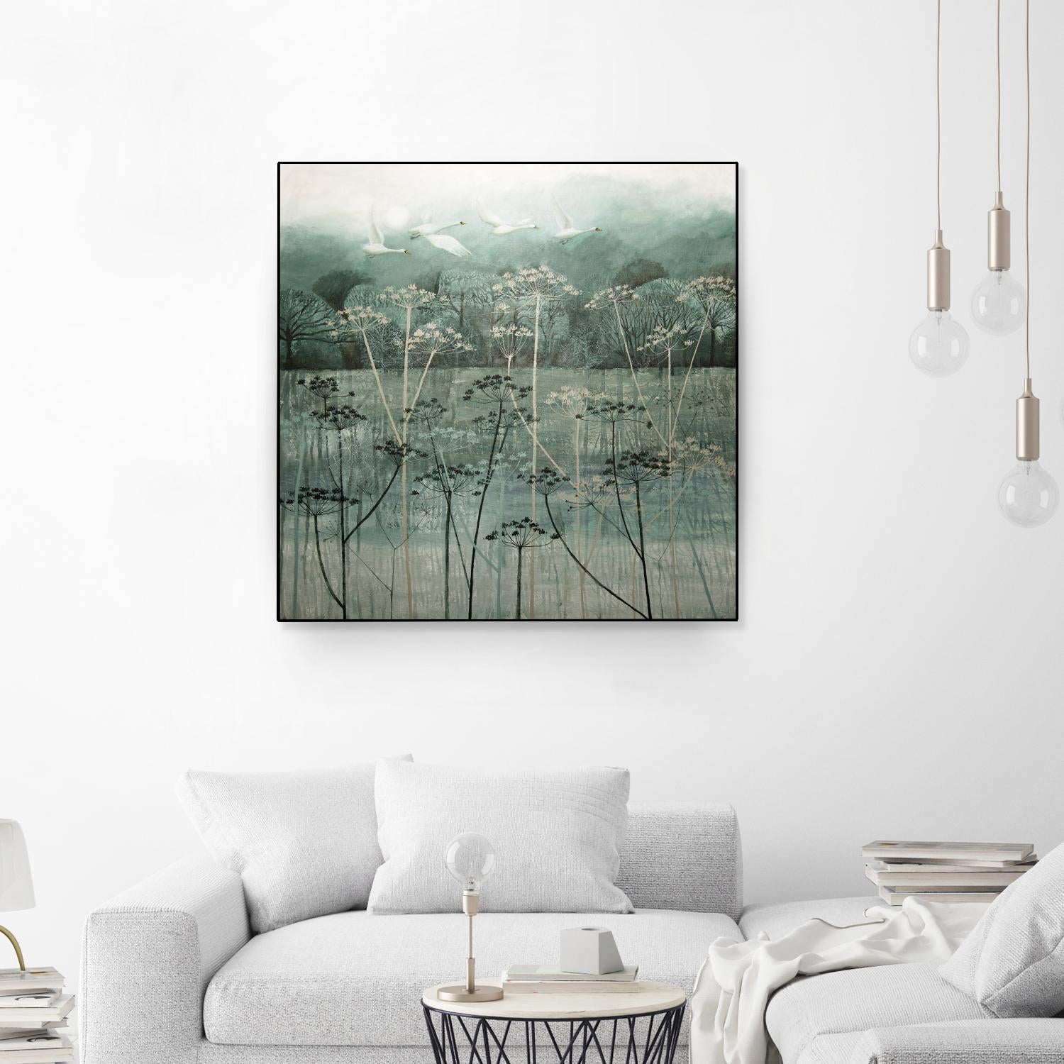 Swans Flying High by Dawn Stacey on GIANT ART - multicolor contemporary