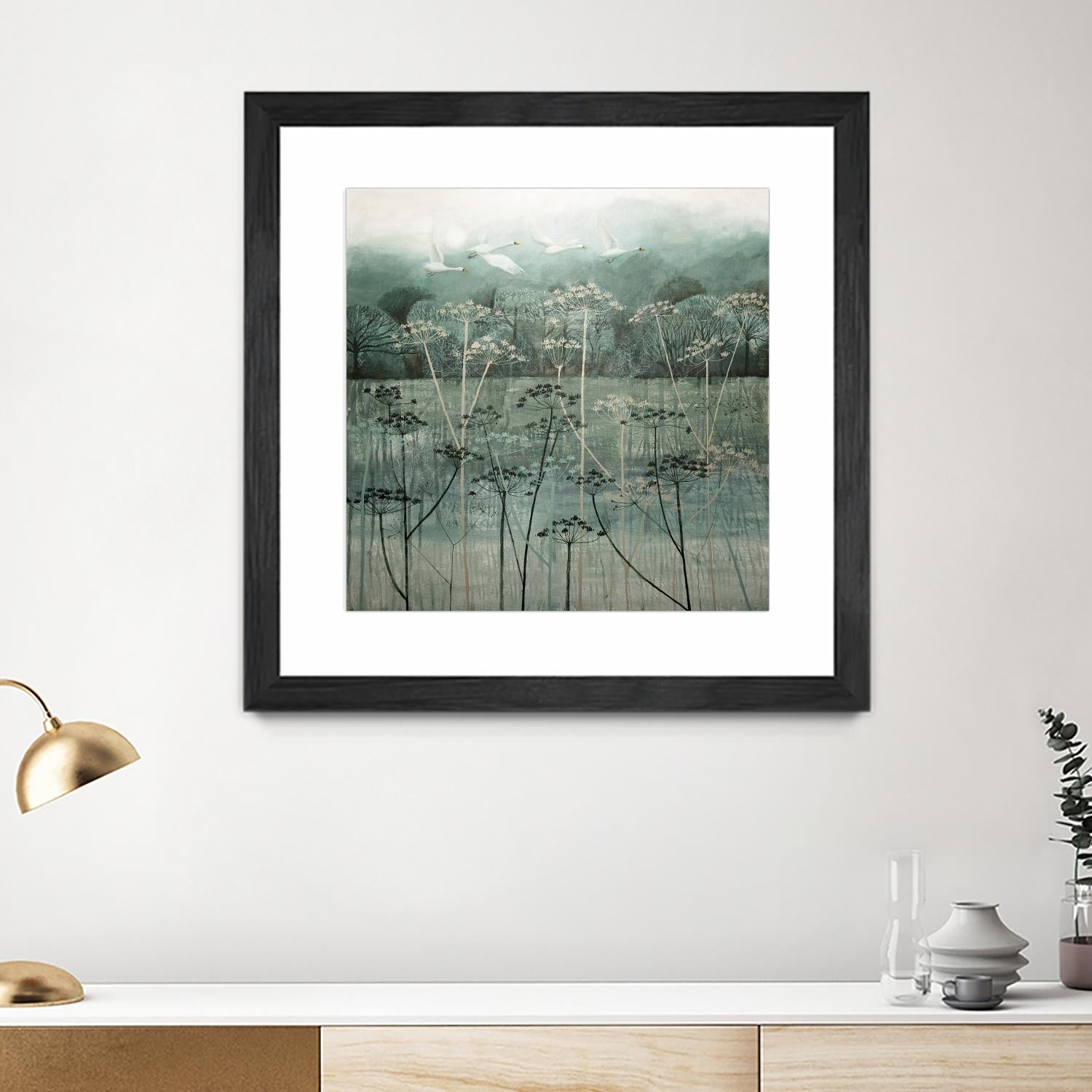 Swans Flying High by Dawn Stacey on GIANT ART - multicolor contemporary