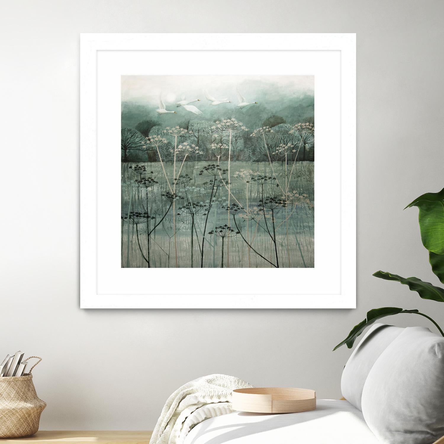 Swans Flying High by Dawn Stacey on GIANT ART - multicolor contemporary