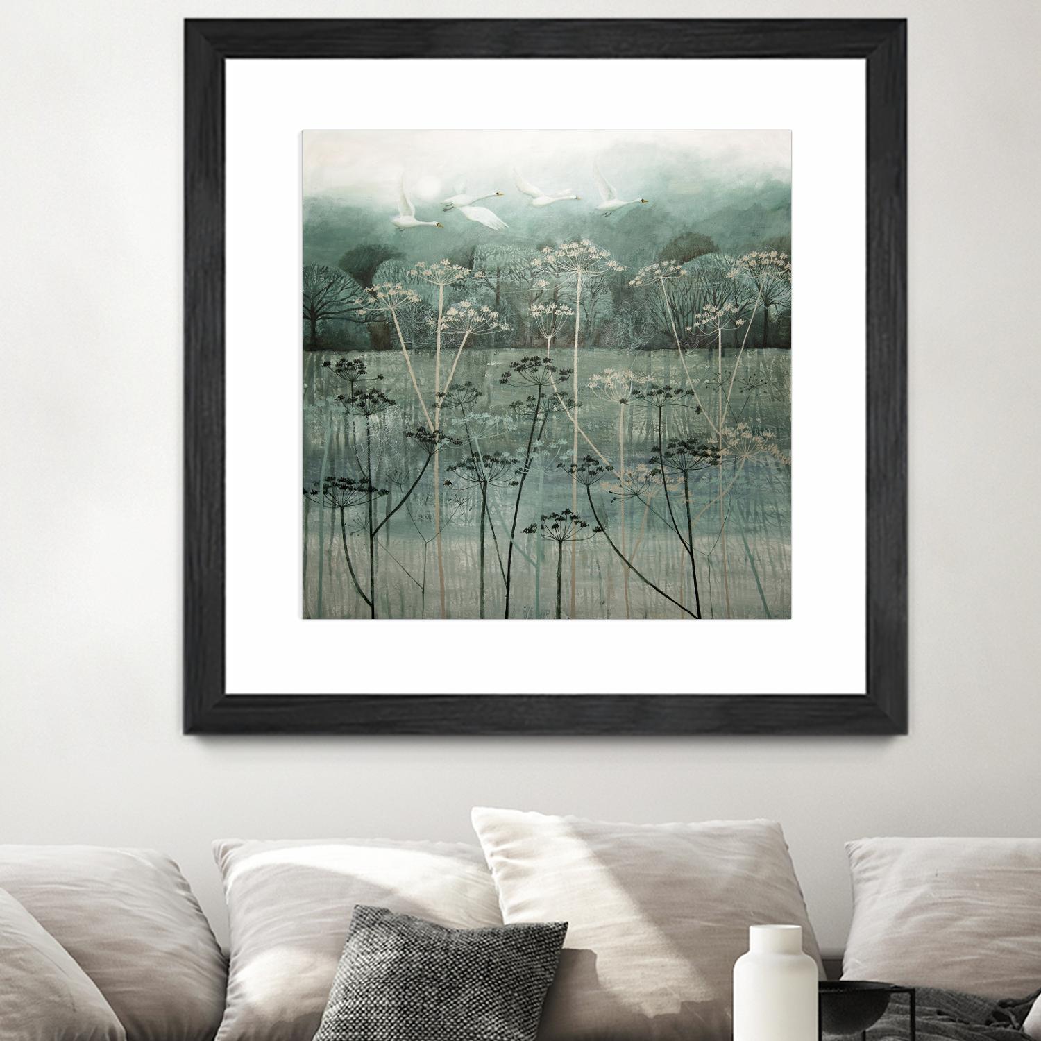 Swans Flying High by Dawn Stacey on GIANT ART - multicolor contemporary