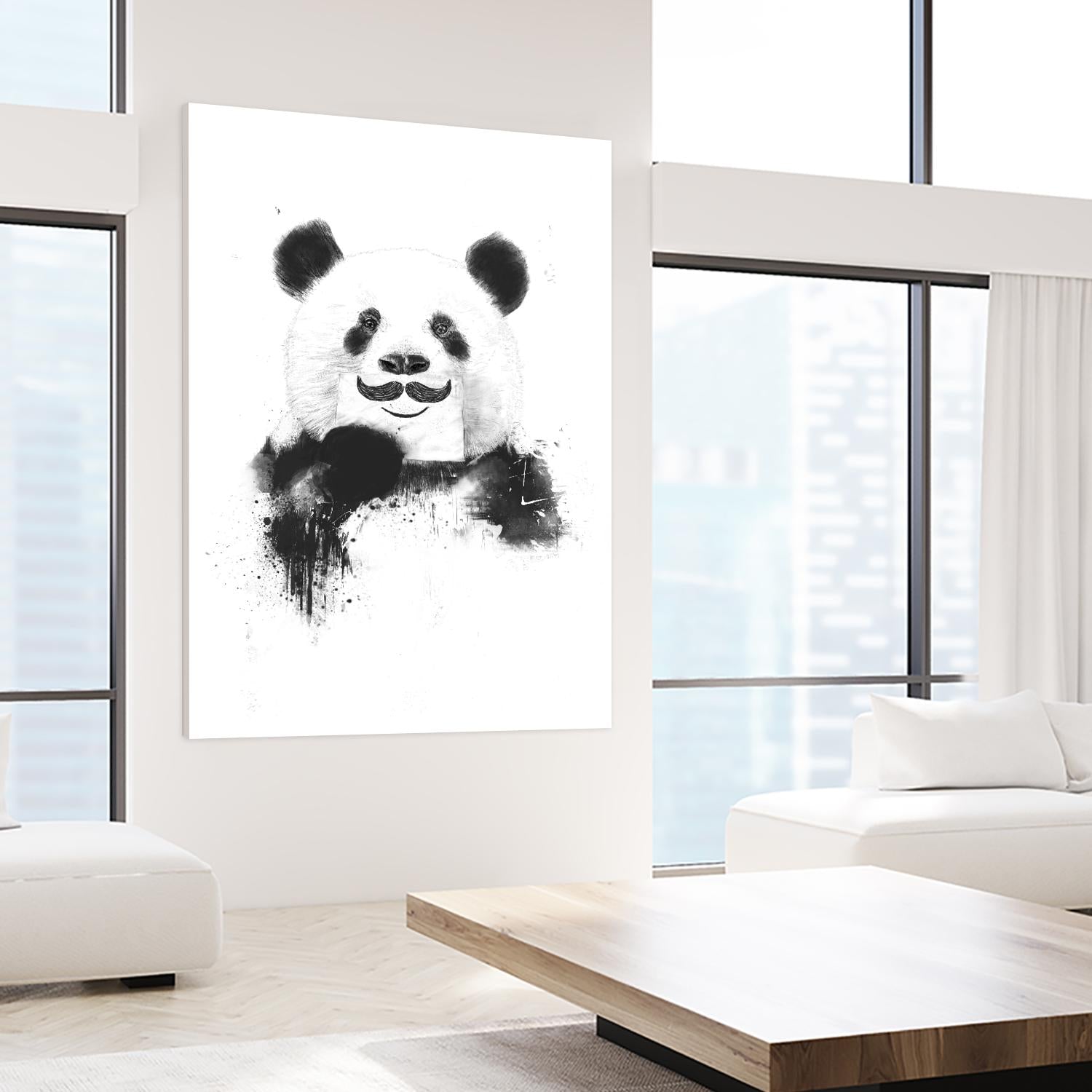 Funny Panda by Balazs Solti on GIANT ART - multicolor urban/pop surrealism
