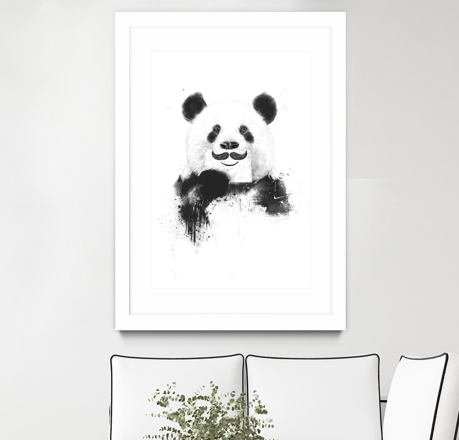Funny Panda by Balazs Solti on GIANT ART - multicolor urban/pop surrealism