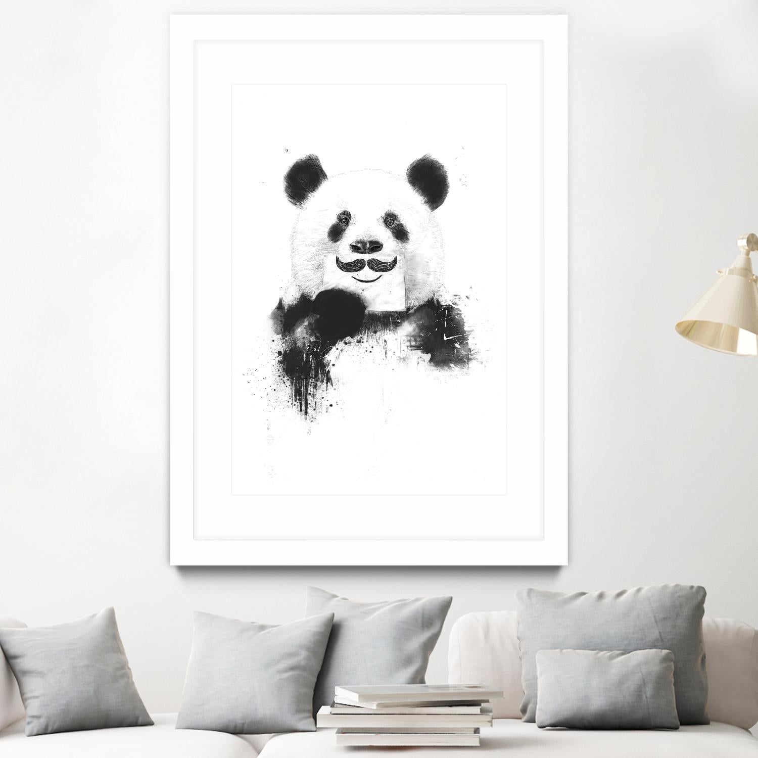 Funny Panda by Balazs Solti on GIANT ART - multicolor urban/pop surrealism