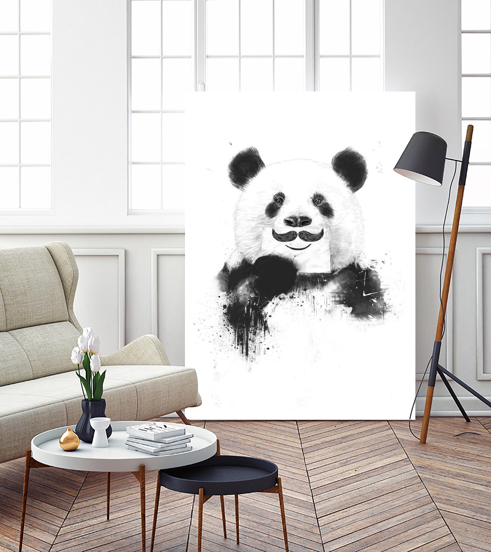 Funny Panda by Balazs Solti on GIANT ART - multicolor urban/pop surrealism