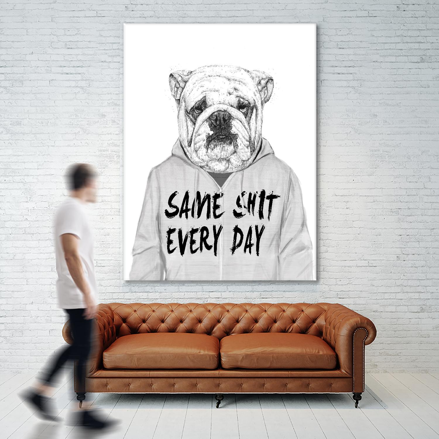 Same Shit Everyday by Balazs Solti on GIANT ART - multicolor urban/pop surrealism