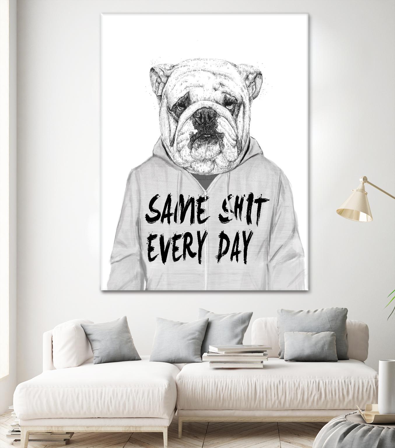 Same Shit Everyday by Balazs Solti on GIANT ART - multicolor urban/pop surrealism