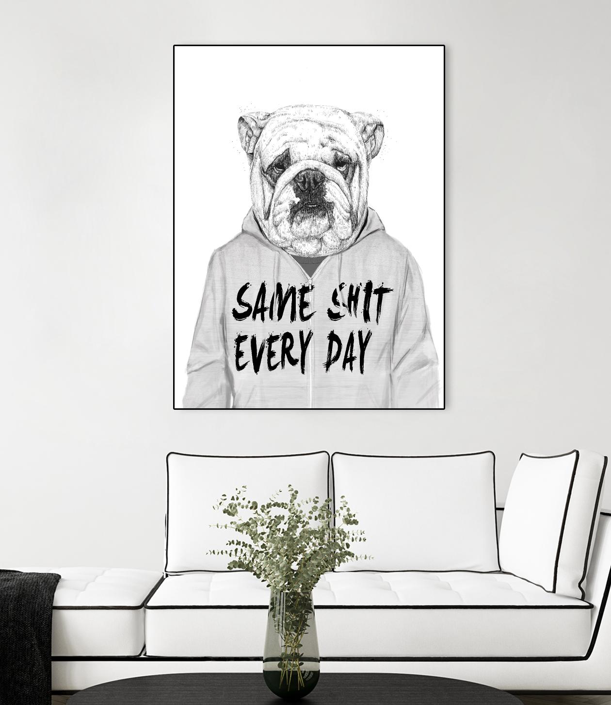 Same Shit Everyday by Balazs Solti on GIANT ART - multicolor urban/pop surrealism