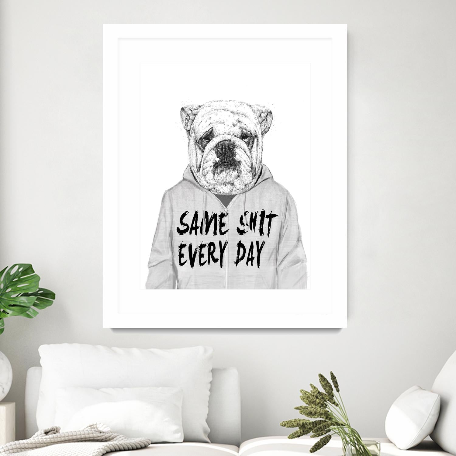 Same Shit Everyday by Balazs Solti on GIANT ART - multicolor urban/pop surrealism