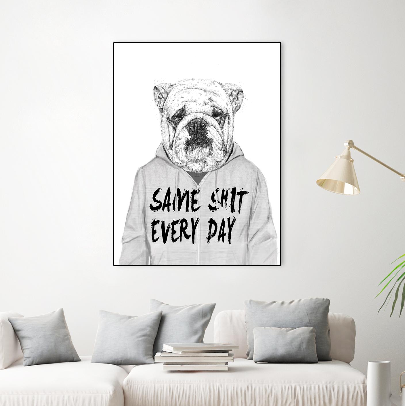 Same Shit Everyday by Balazs Solti on GIANT ART - multicolor urban/pop surrealism