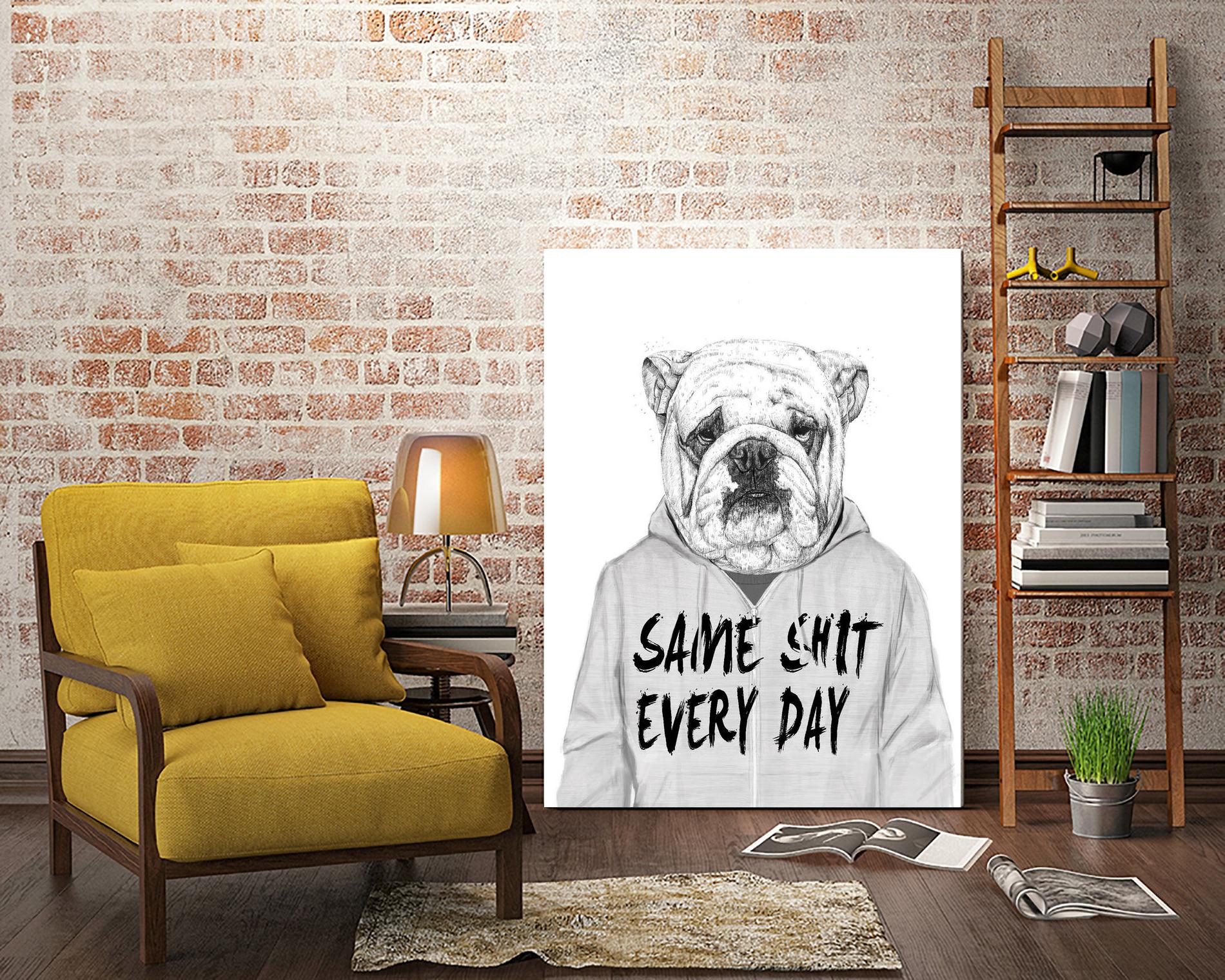 Same Shit Everyday by Balazs Solti on GIANT ART - multicolor urban/pop surrealism