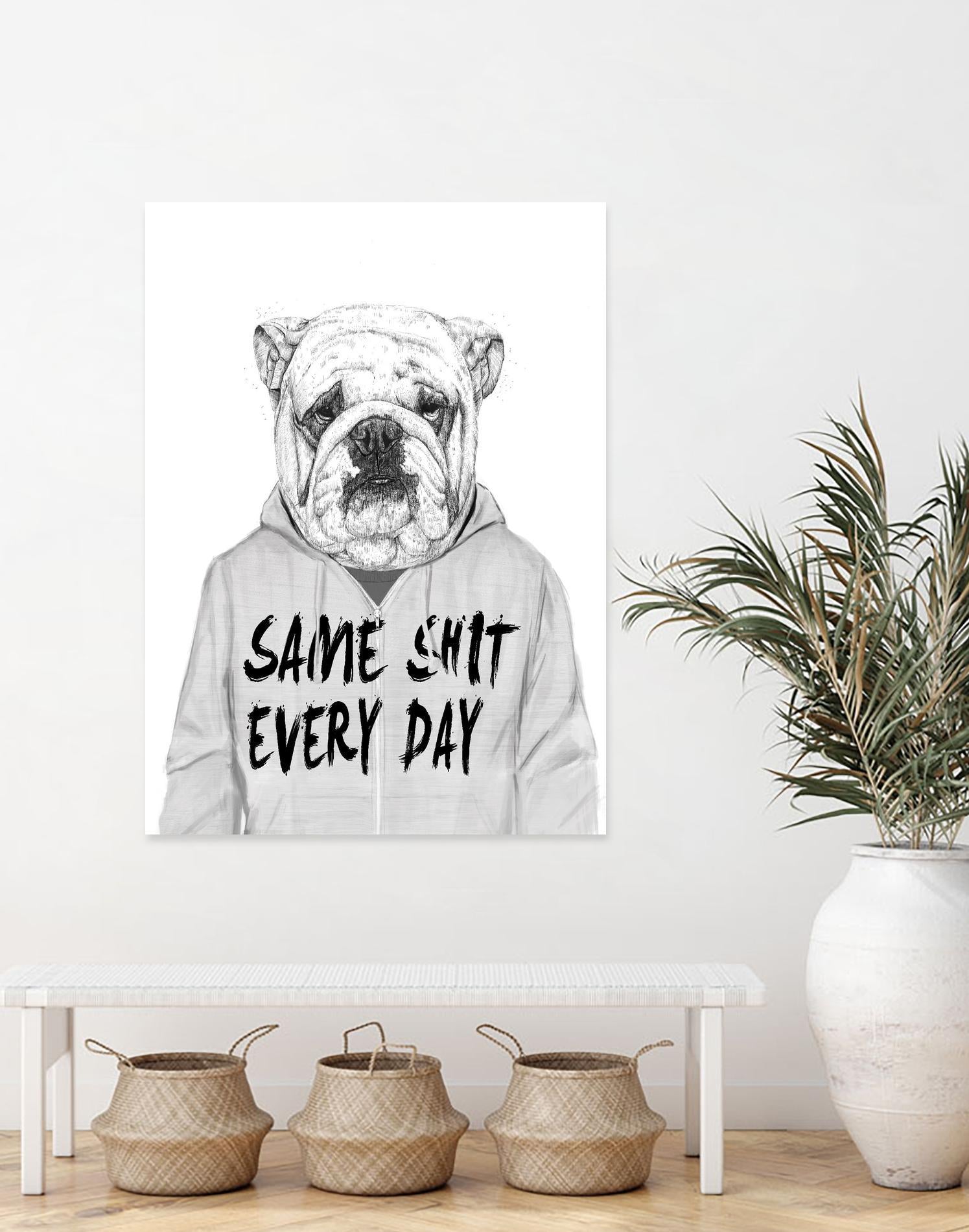 Same Shit Everyday by Balazs Solti on GIANT ART - multicolor urban/pop surrealism