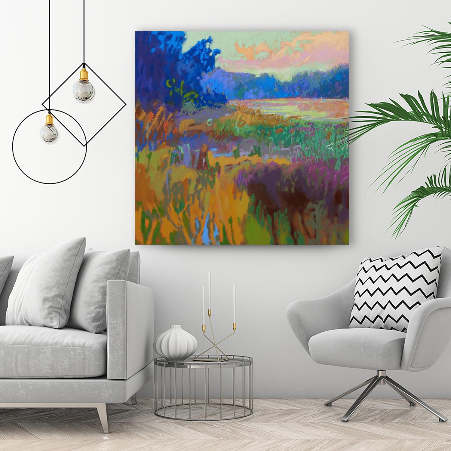 Pastoral XV by Jane Schmidt on GIANT ART - multicolor landscapes; contemporary