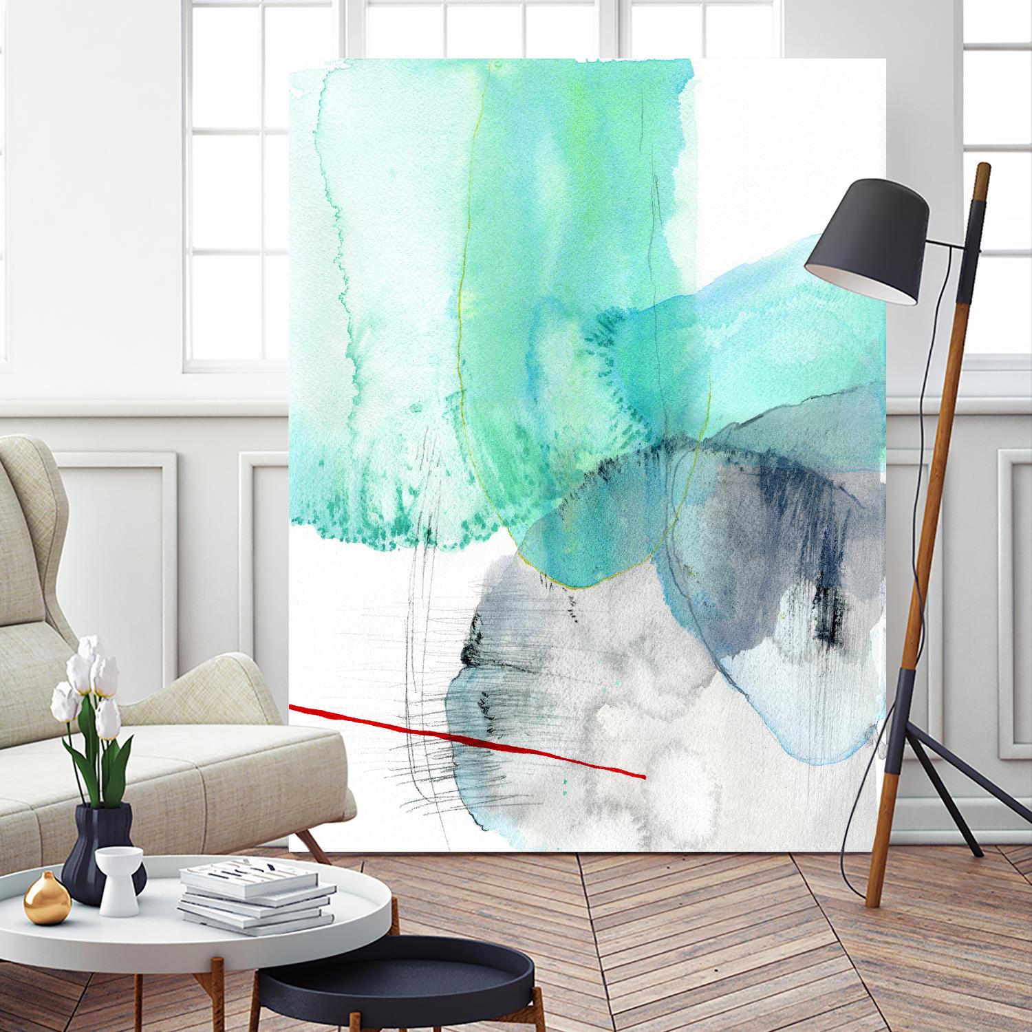 Beach Study 1 by Elisa Sheehan on GIANT ART - multicolor abstracts; contemporary