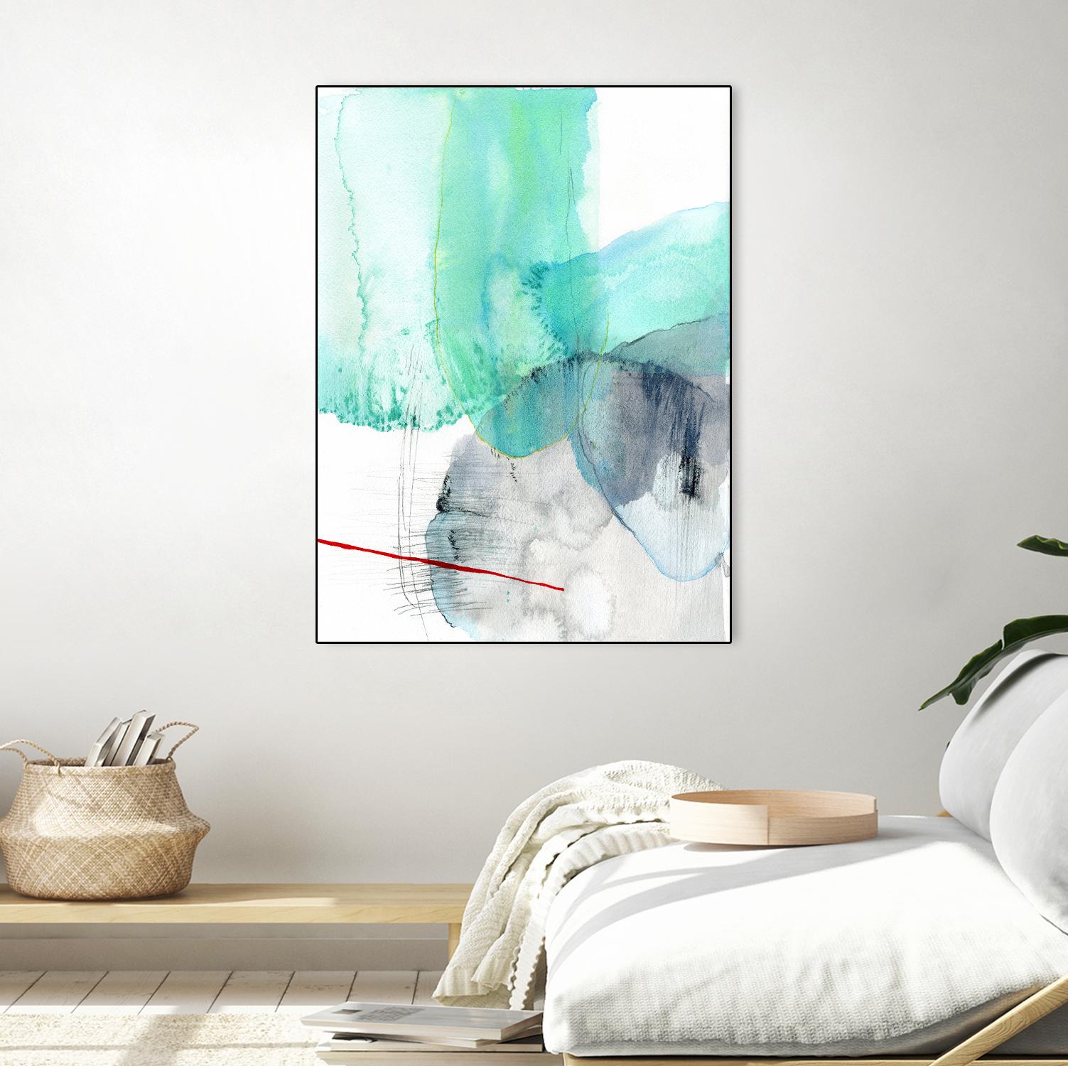 Beach Study 1 by Elisa Sheehan on GIANT ART - multicolor abstracts; contemporary
