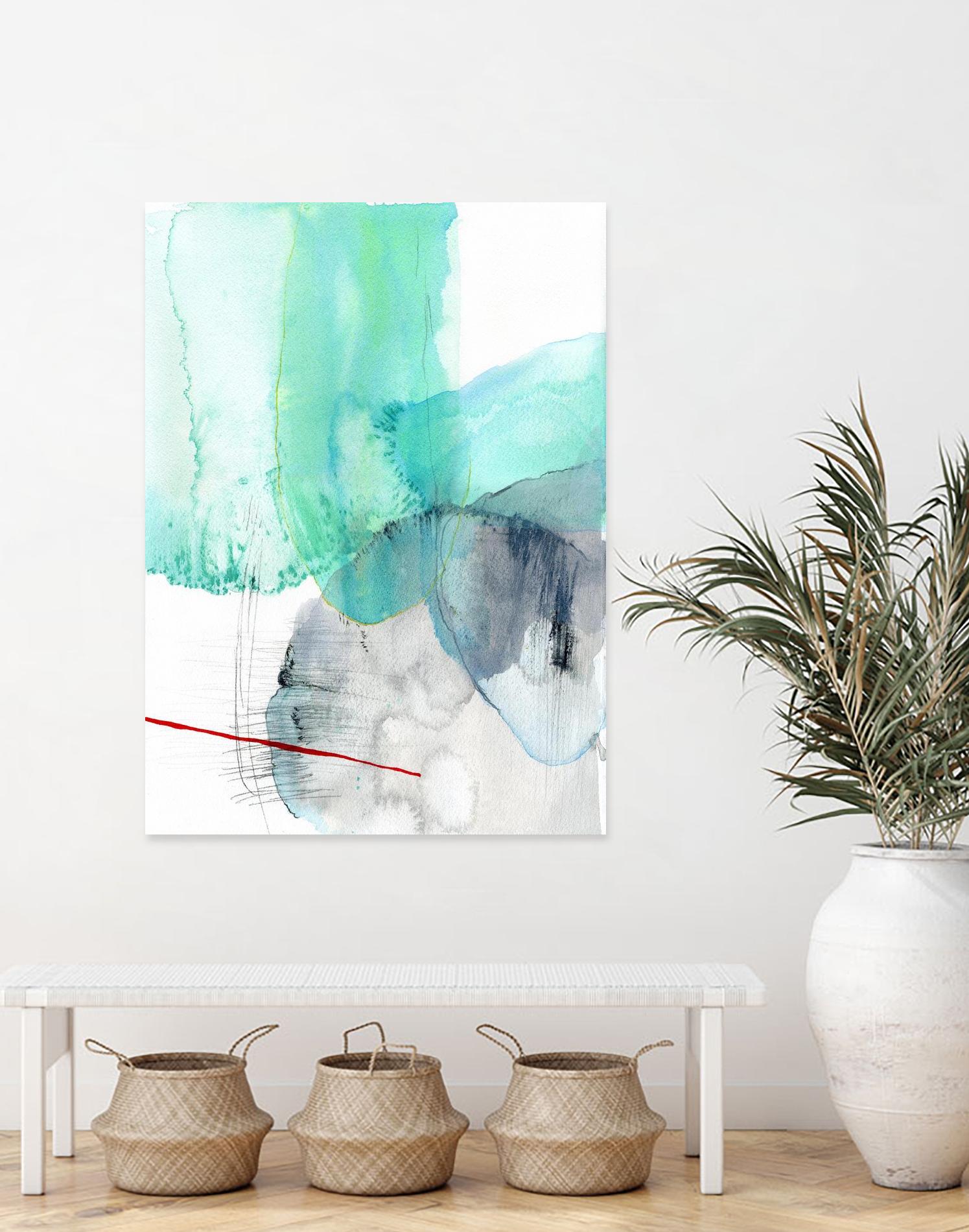 Beach Study 1 by Elisa Sheehan on GIANT ART - multicolor abstracts; contemporary