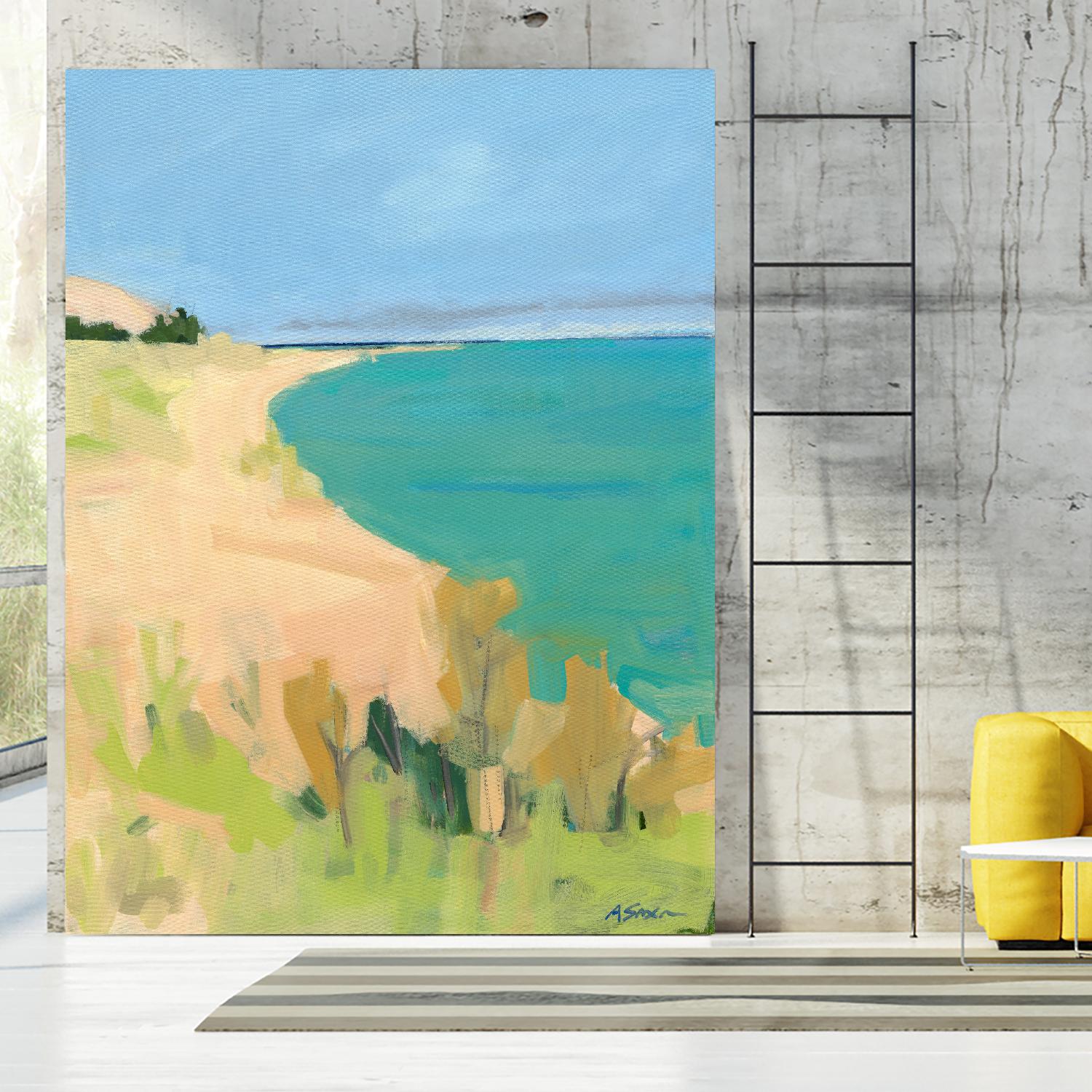 Sleeping Bear Point by Angela Saxon on GIANT ART - multicolor coastal; landscapes; contemporary
