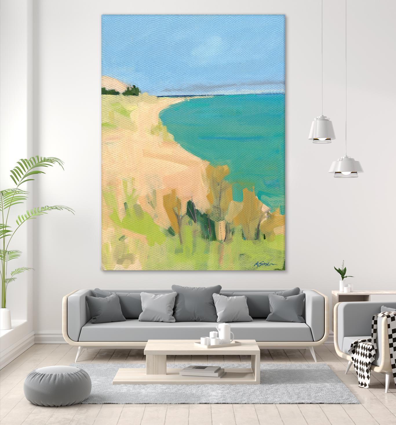 Sleeping Bear Point by Angela Saxon on GIANT ART - multicolor coastal; landscapes; contemporary