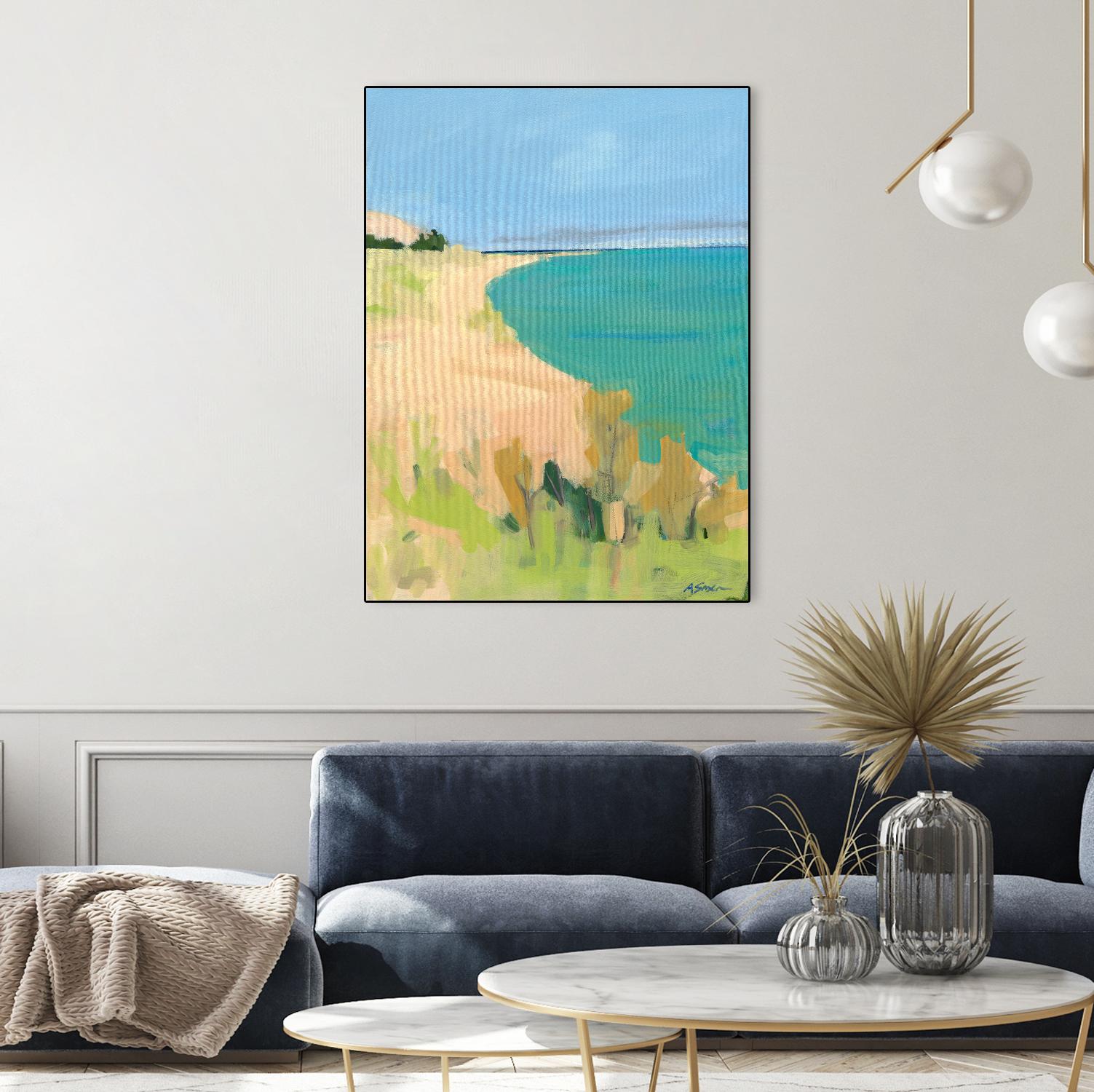 Sleeping Bear Point by Angela Saxon on GIANT ART - multicolor coastal; landscapes; contemporary