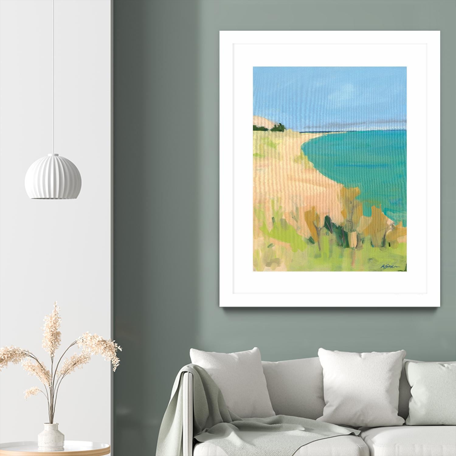 Sleeping Bear Point by Angela Saxon on GIANT ART - multicolor coastal; landscapes; contemporary