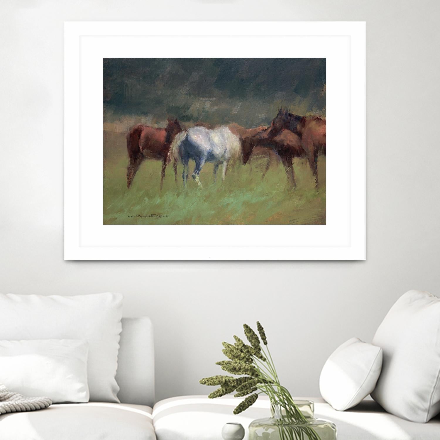 Southern Horses by Valtcho Tonov on GIANT ART - multicolor animals; landscapes; contemporary