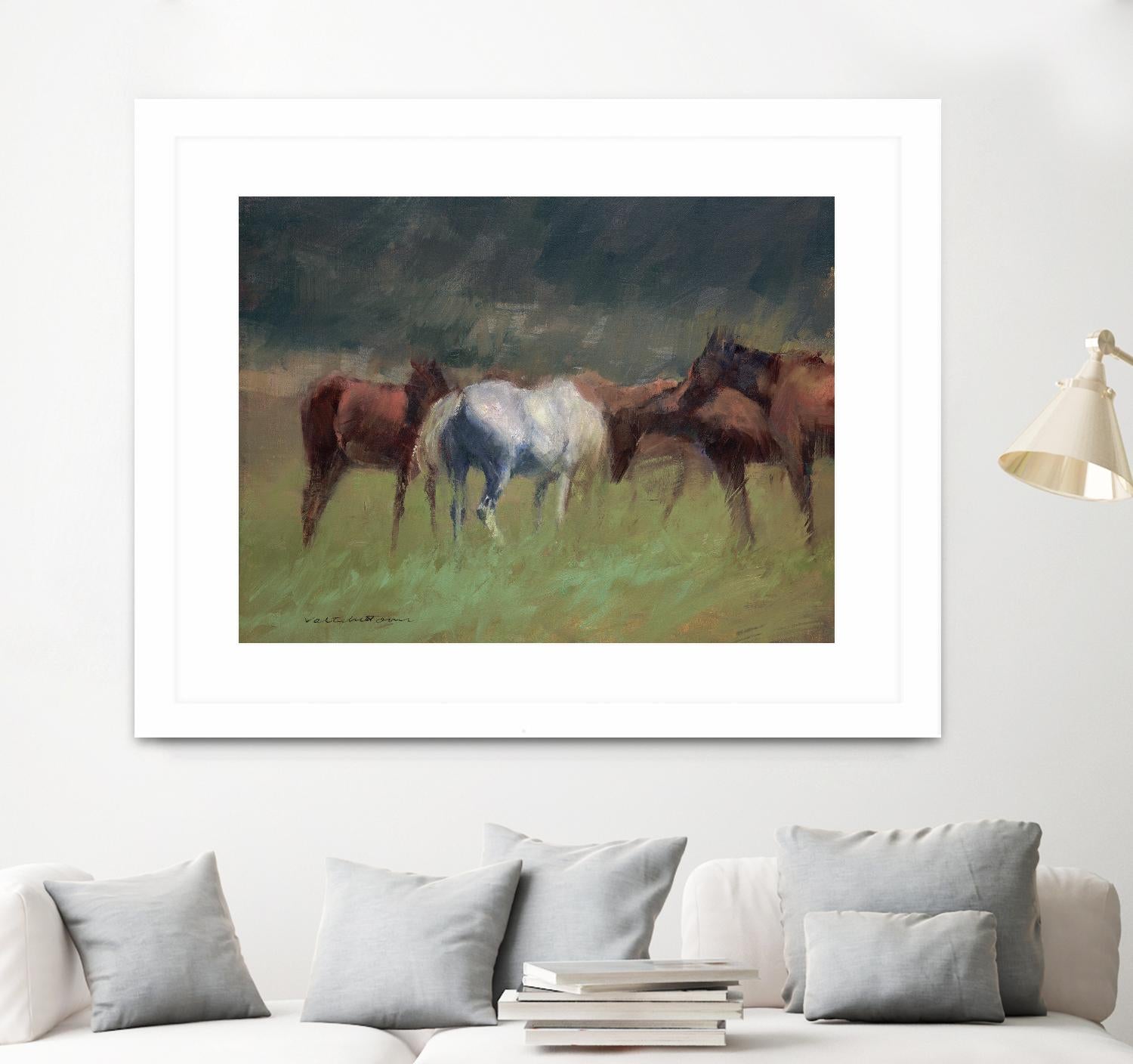 Southern Horses by Valtcho Tonov on GIANT ART - multicolor animals; landscapes; contemporary