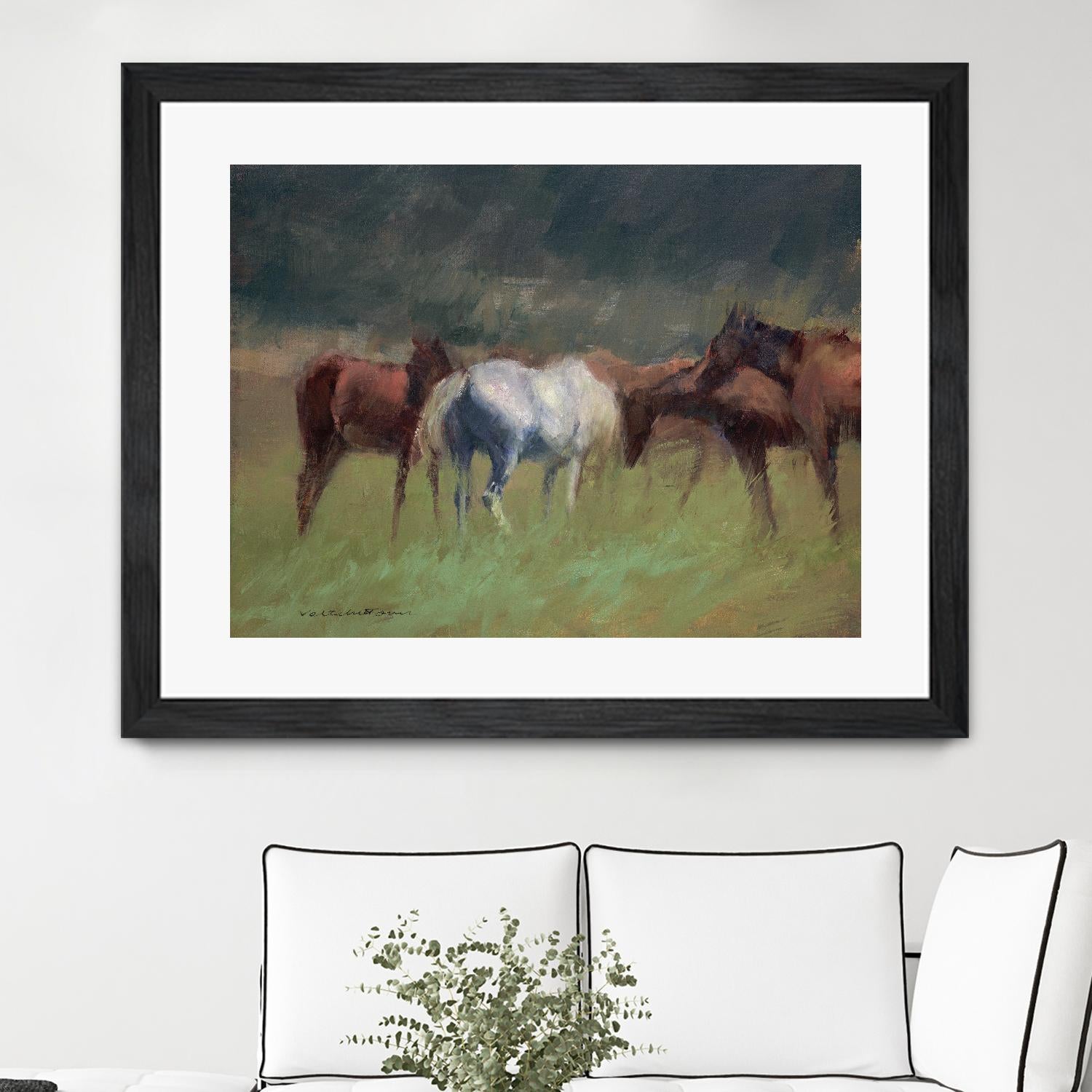 Southern Horses by Valtcho Tonov on GIANT ART - multicolor animals; landscapes; contemporary