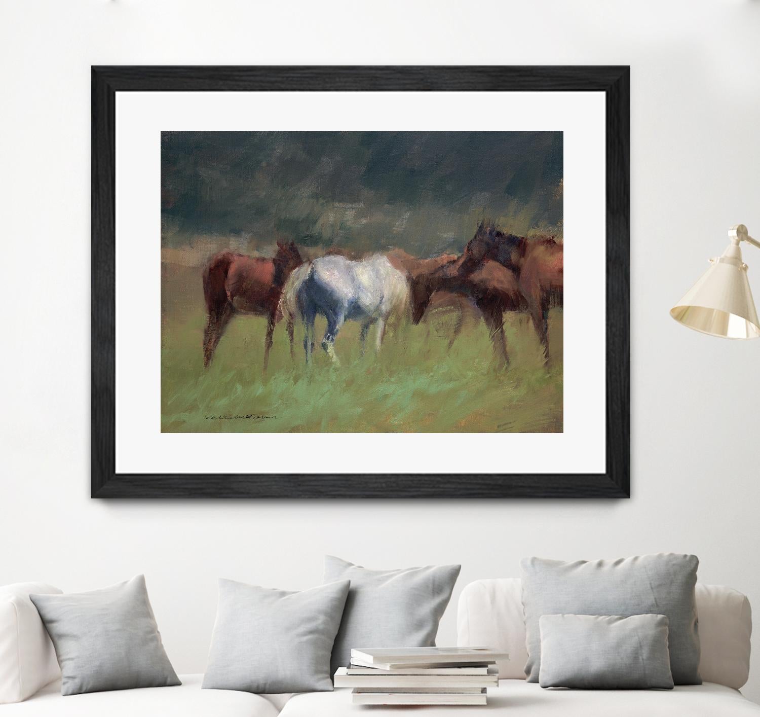 Southern Horses by Valtcho Tonov on GIANT ART - multicolor animals; landscapes; contemporary