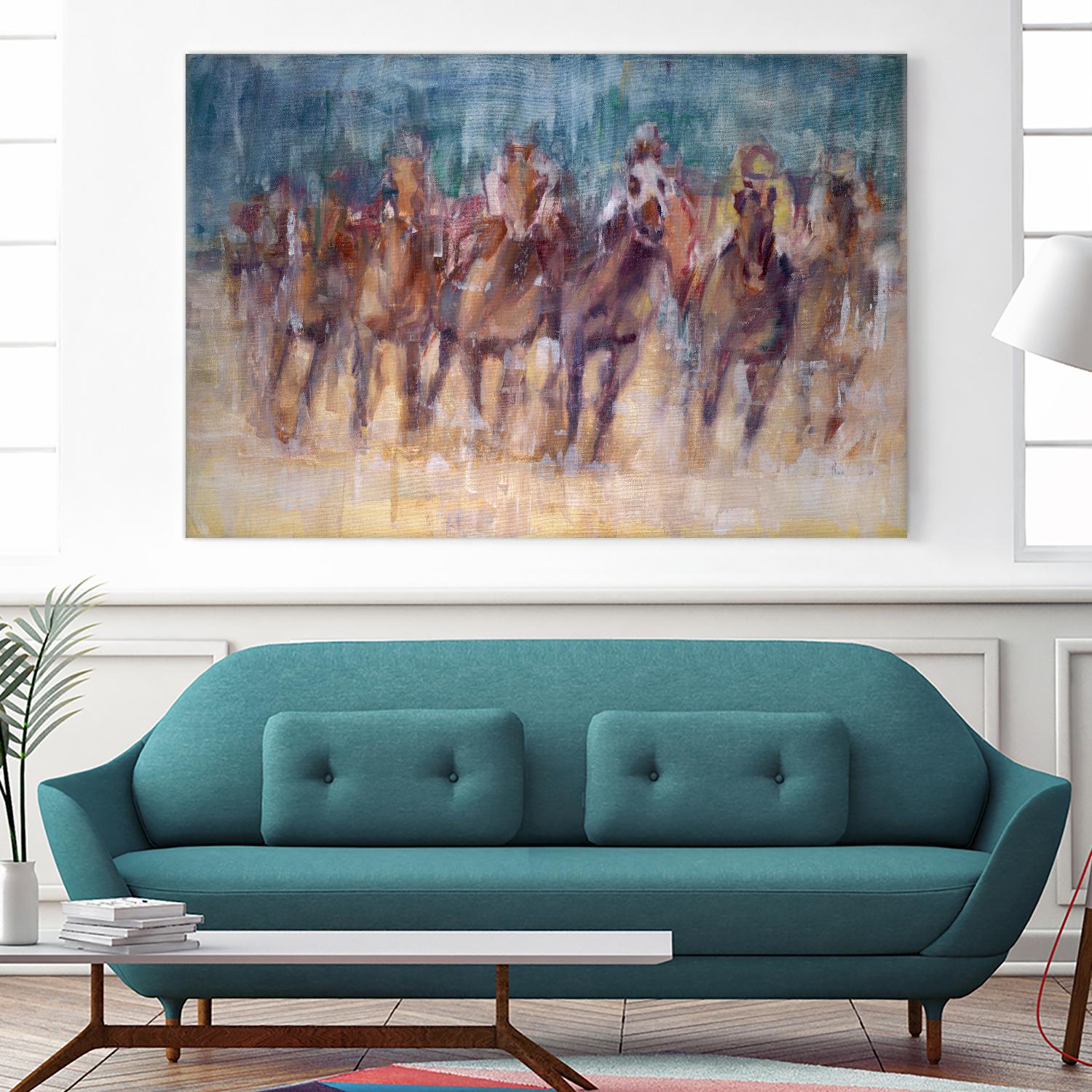 Final Sprint by Valtcho Tonov on GIANT ART - multicolor animals; contemporary; sports