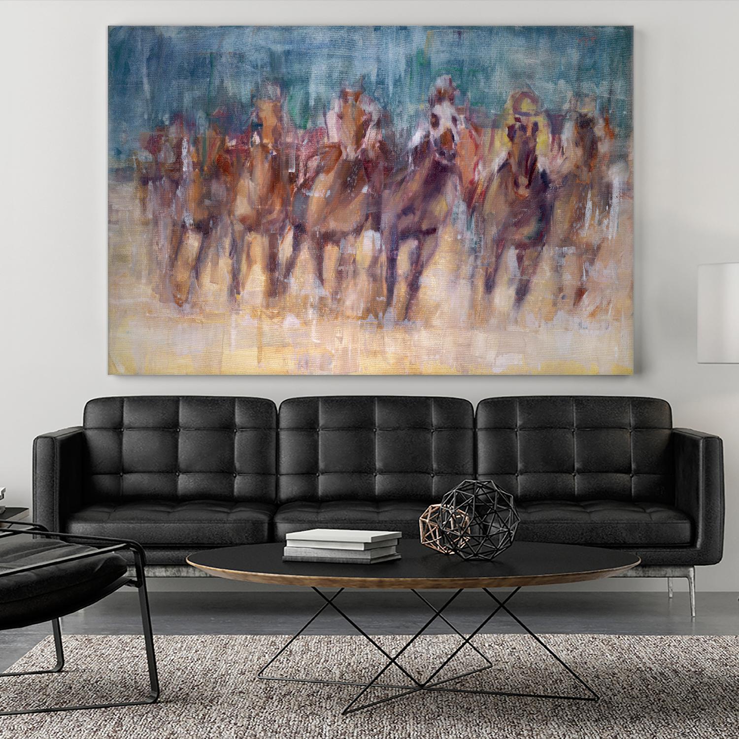 Final Sprint by Valtcho Tonov on GIANT ART - multicolor animals; contemporary; sports