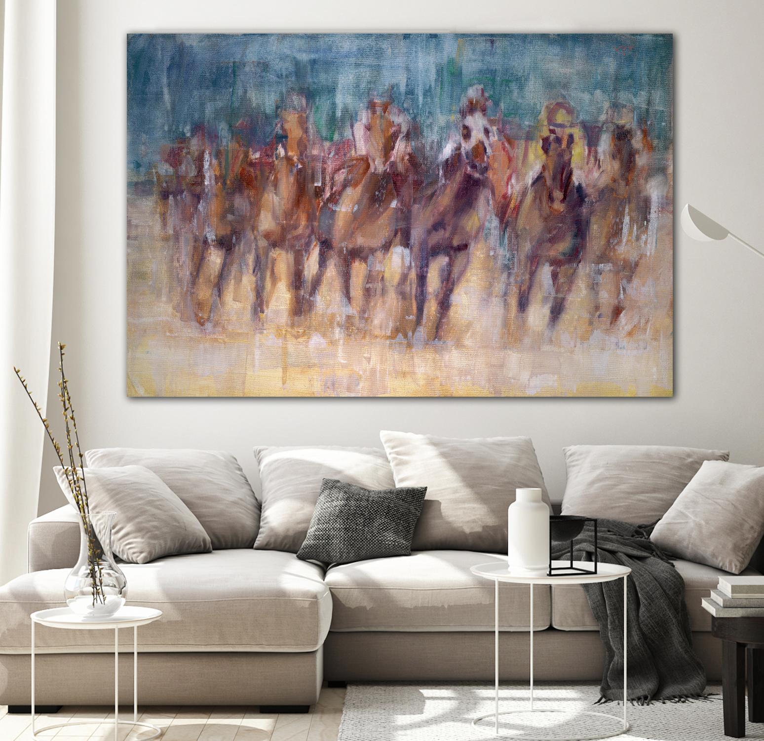 Final Sprint by Valtcho Tonov on GIANT ART - multicolor animals; contemporary; sports